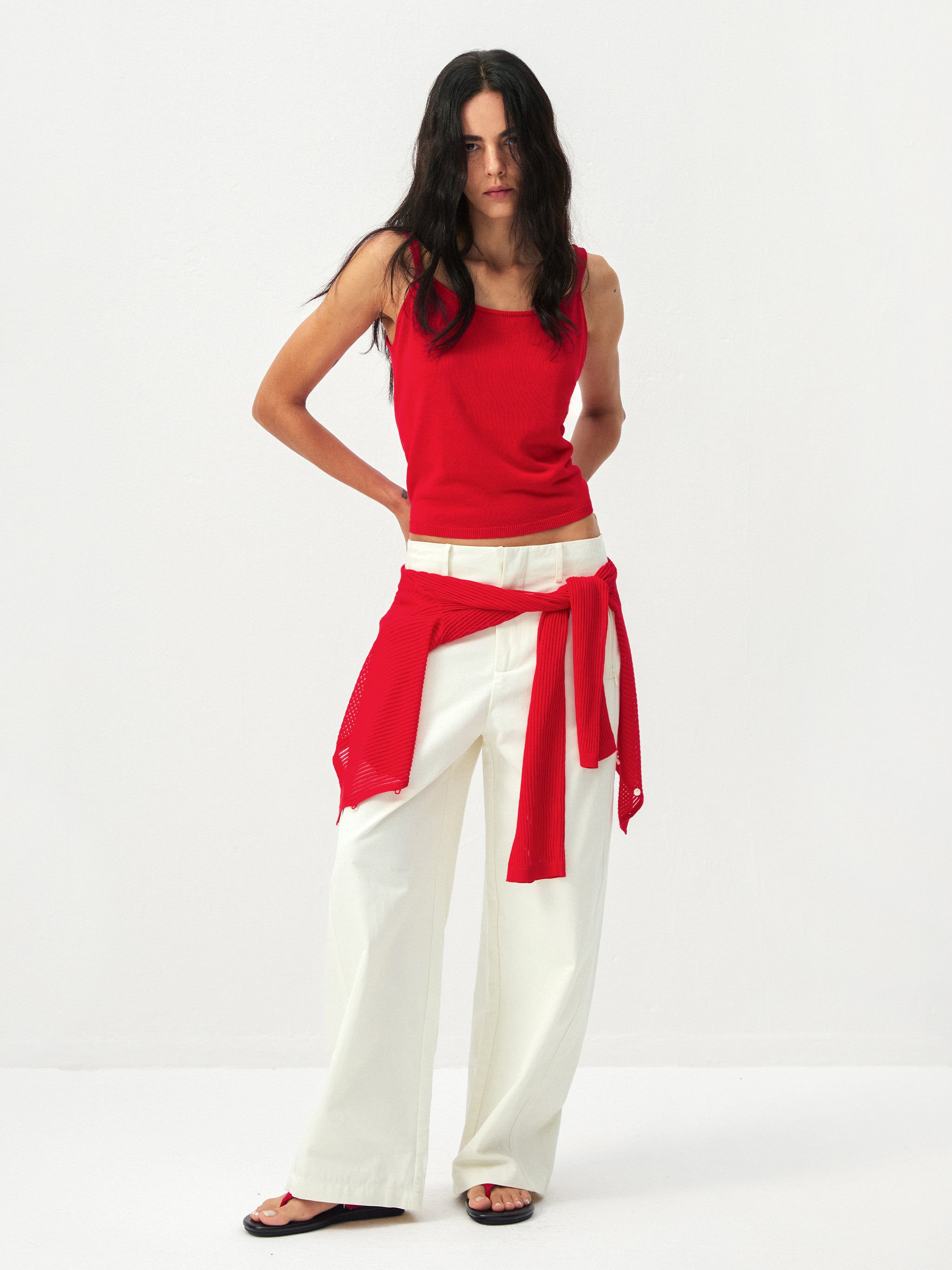 CUBIC Sheer Ribbed Knit Two-Piece Set-8