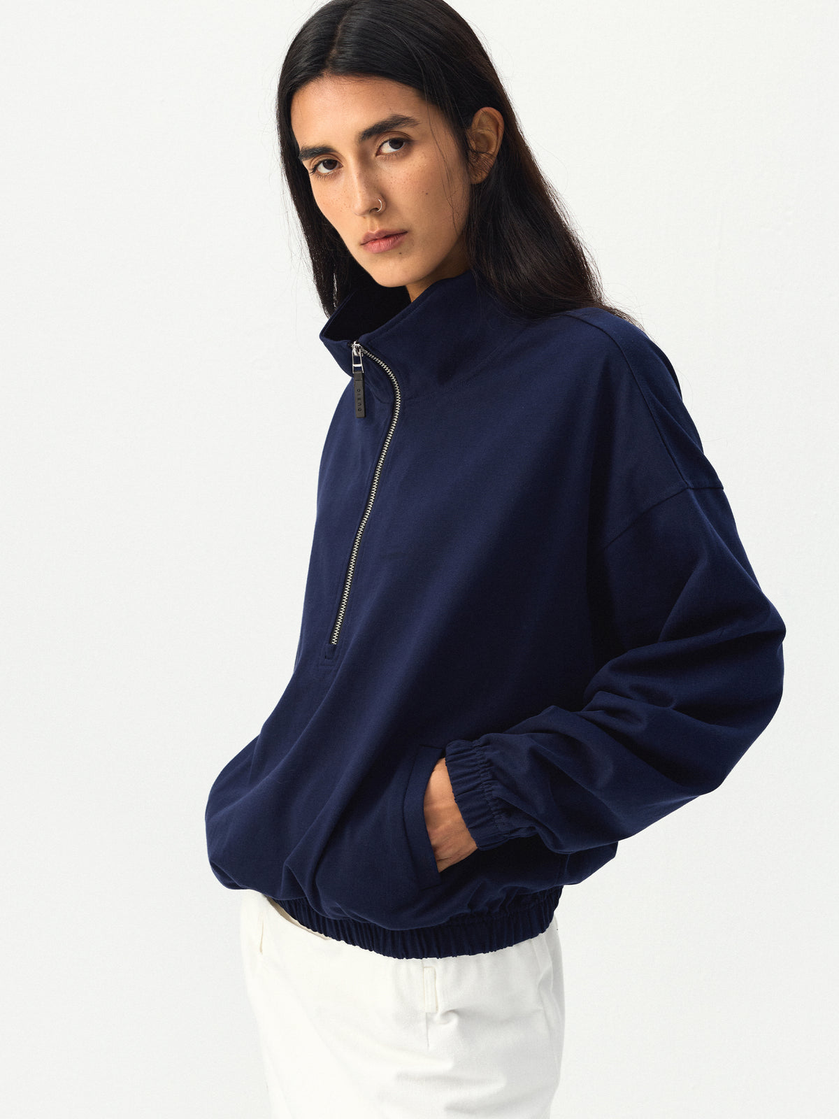 CUBIC 100% Cotton Half Zip Sweatshirt-8