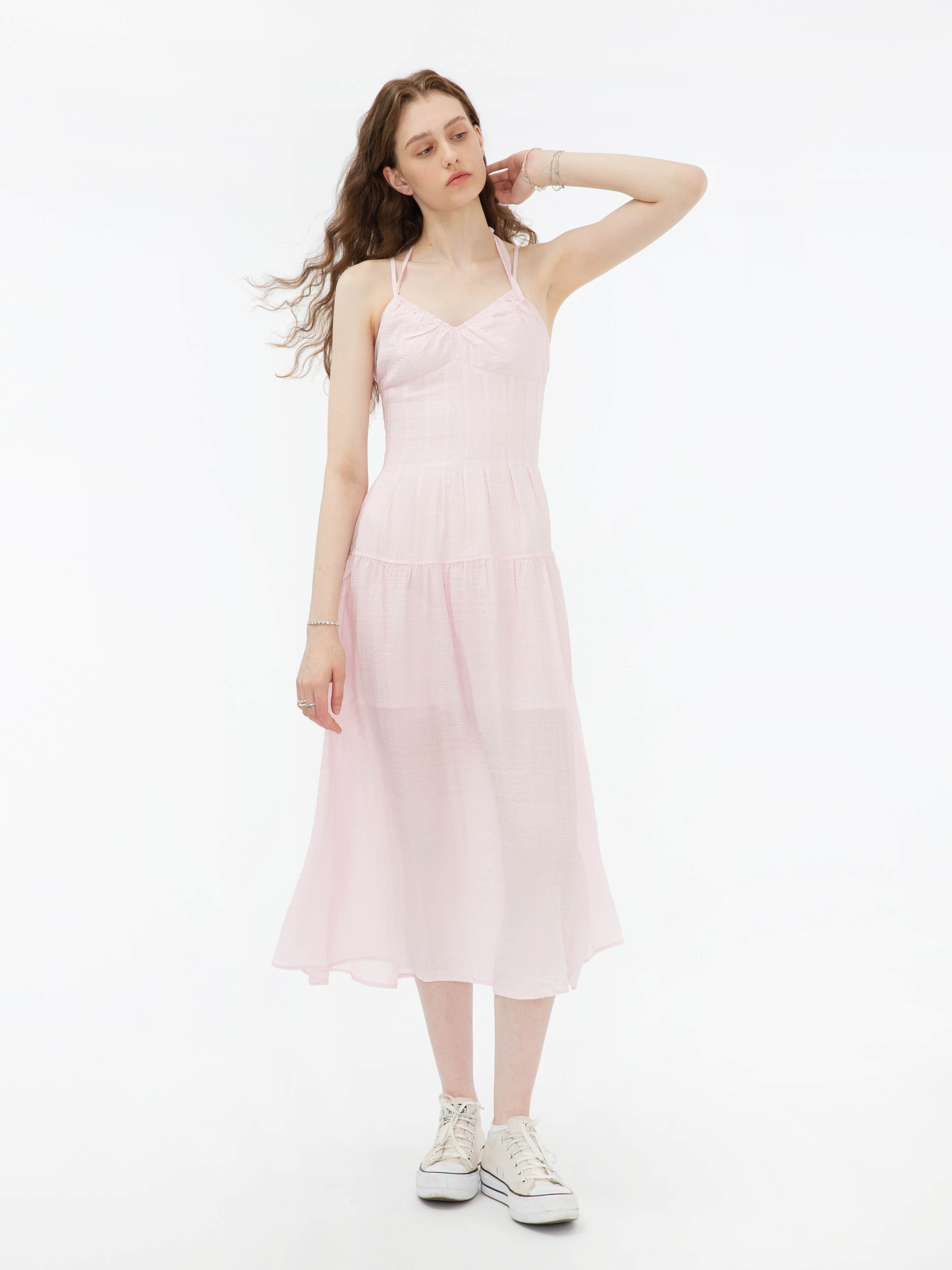 Sweetheart Sheer Midi Dress-2