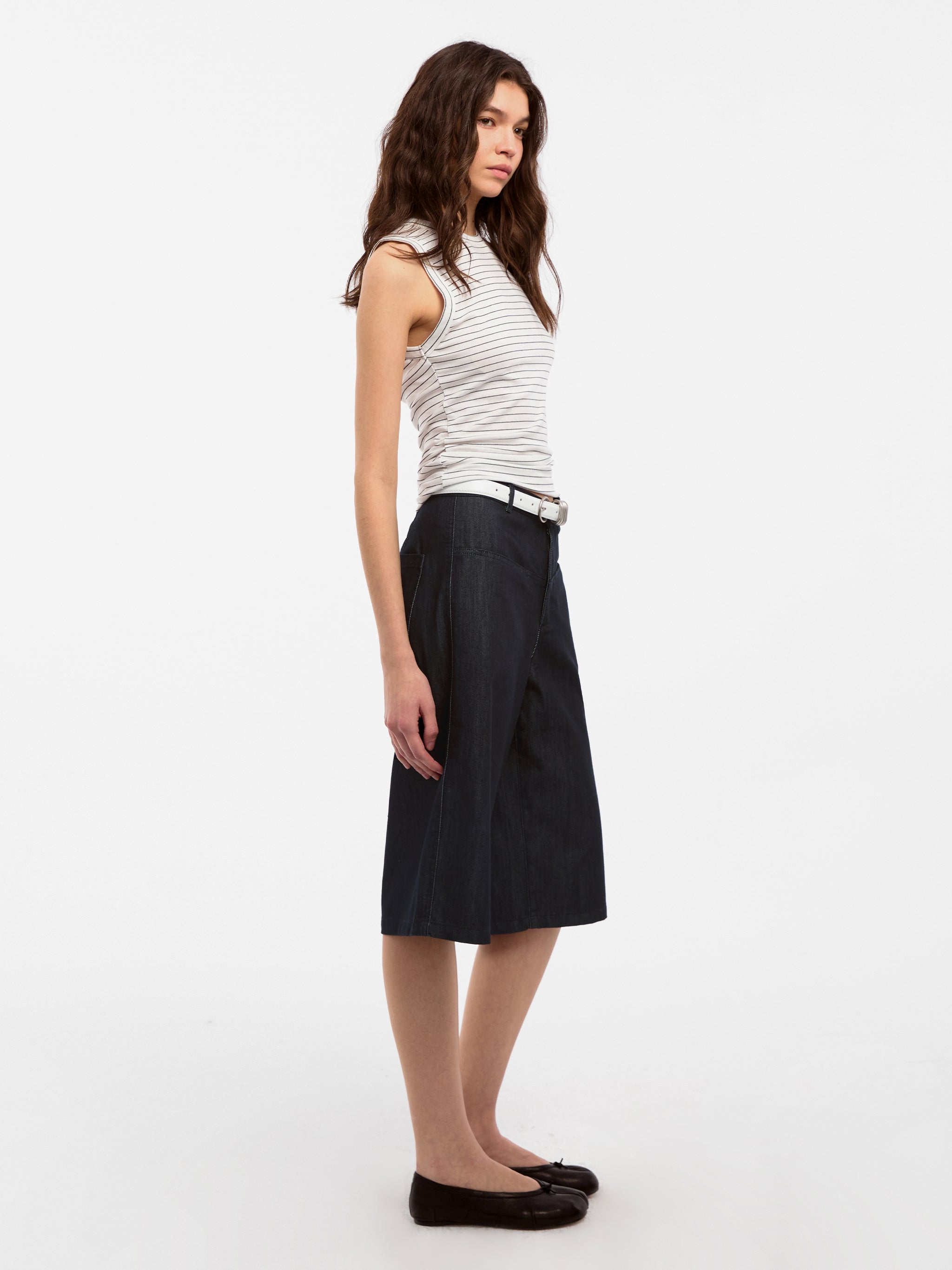 CUBIC Classic Straight Leg Casual Mid-Length Pants-8