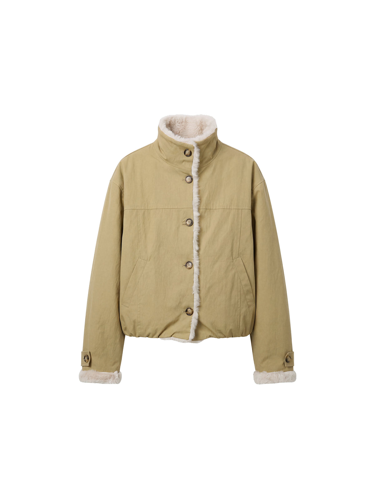 CUBIC Reversible Faux‑Fur Short Jacket-8