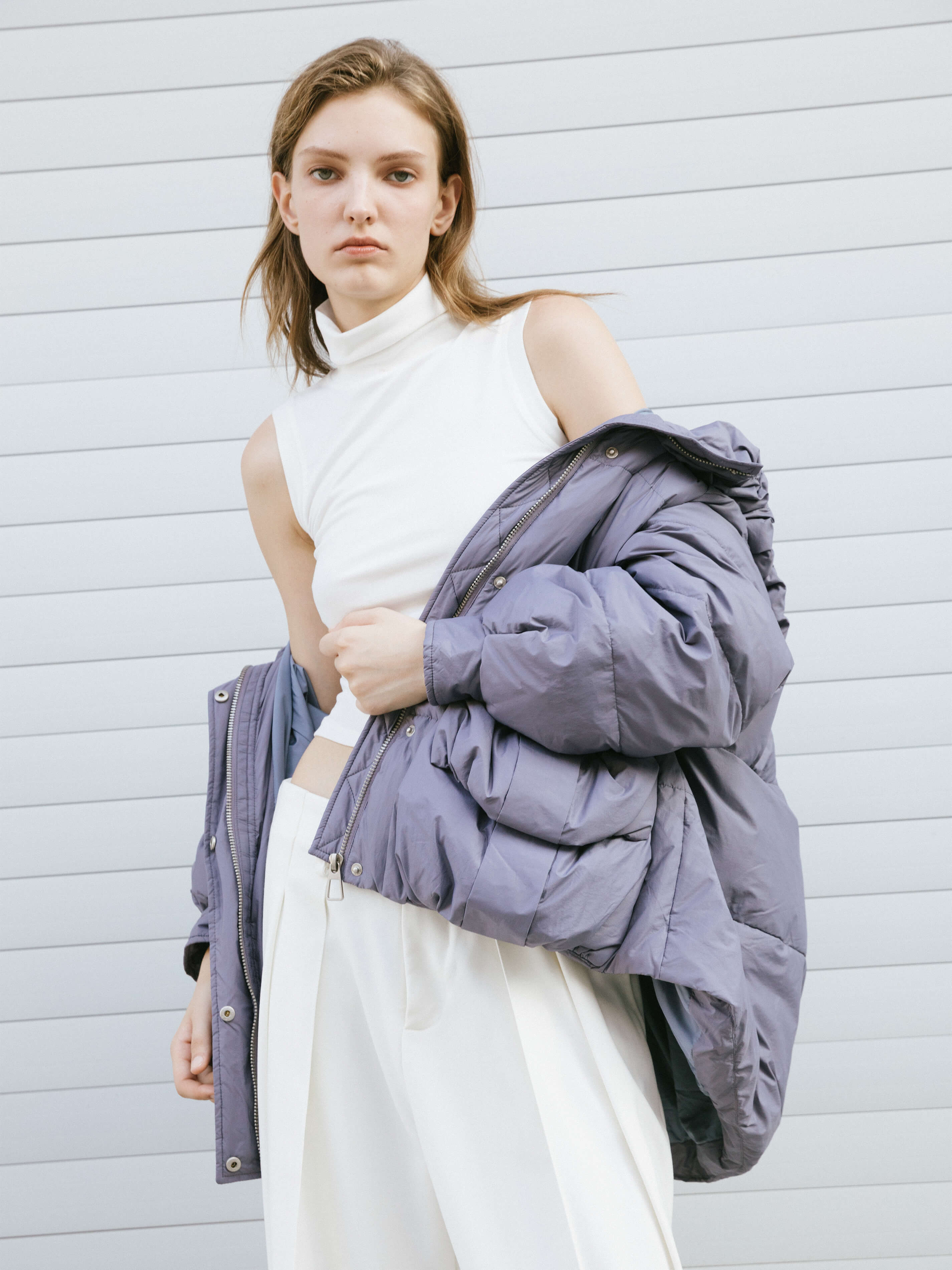 Gathered Short Puffer Jacket-6