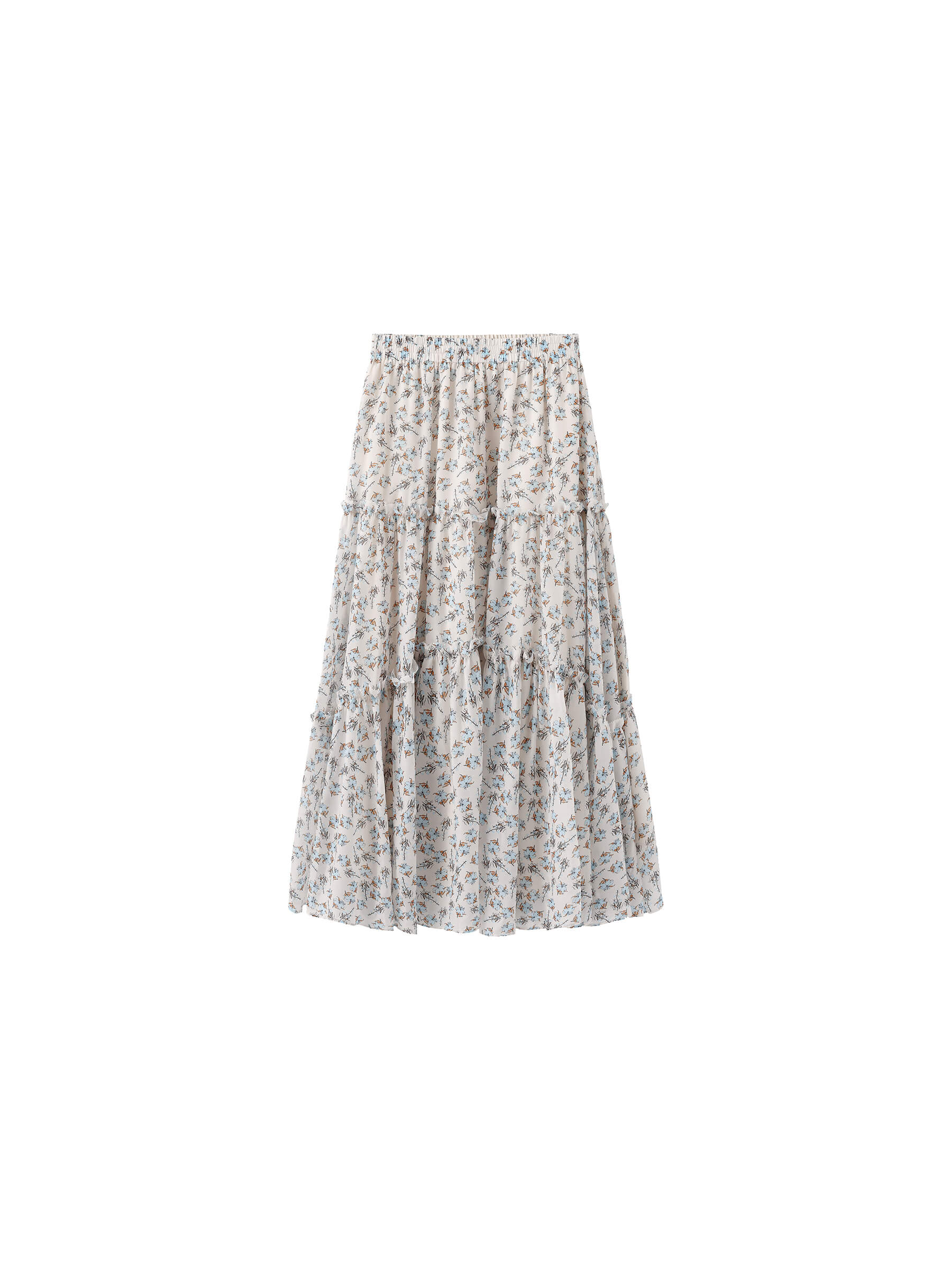 Floral Print Maxi Skirt-9