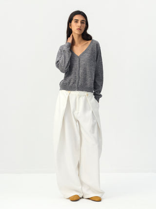CUBIC Relaxed V-Neck Knit Cardigan