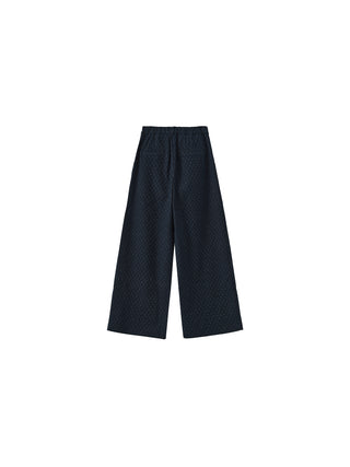 Vintage Polka Dot Wide-Leg Casual Pants