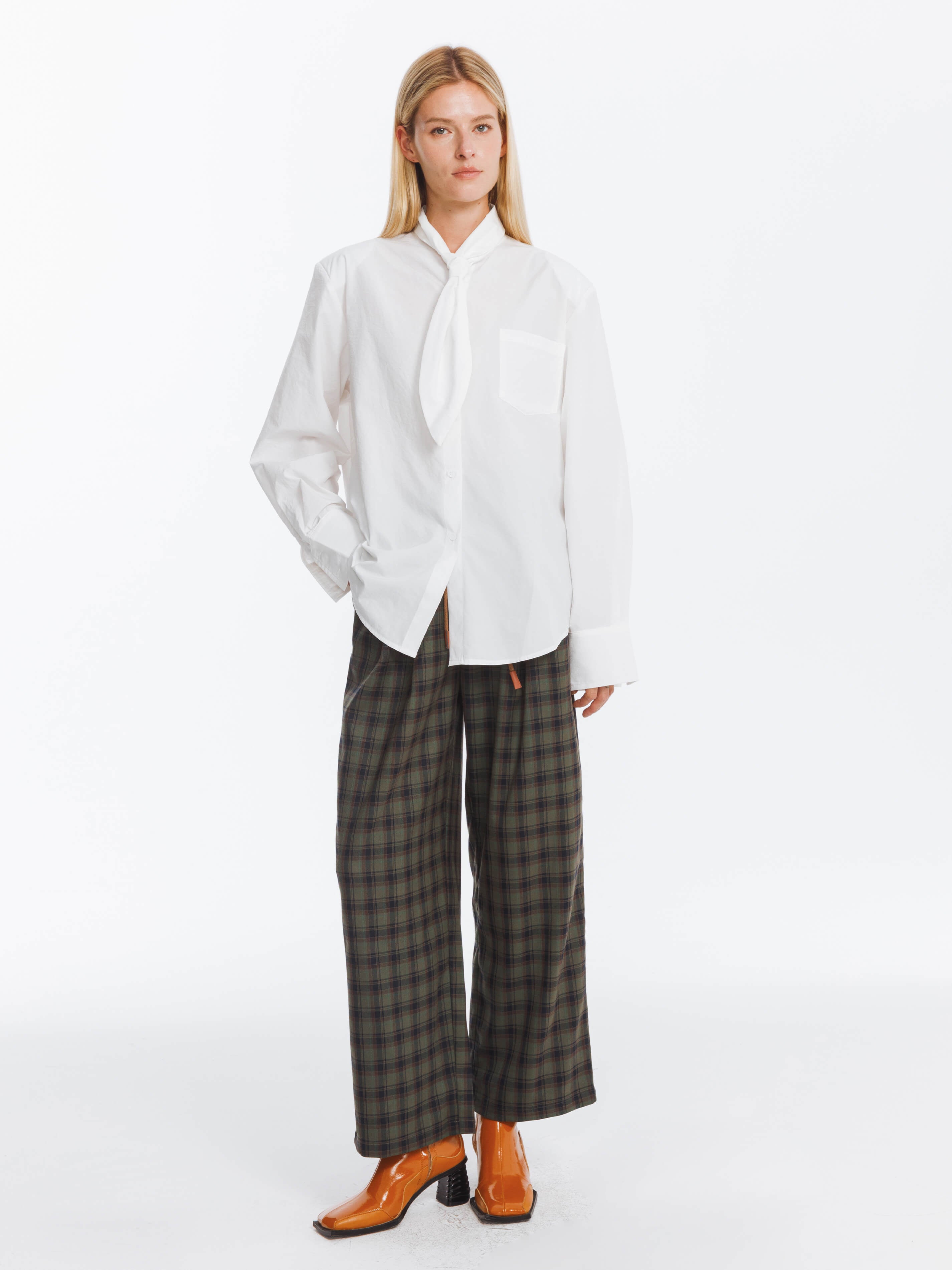 Vintage Tie Loose Striped Shirt-9