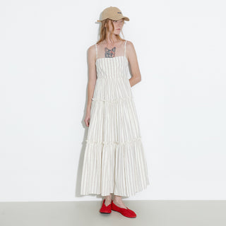 Strap Striped Cake Dress
