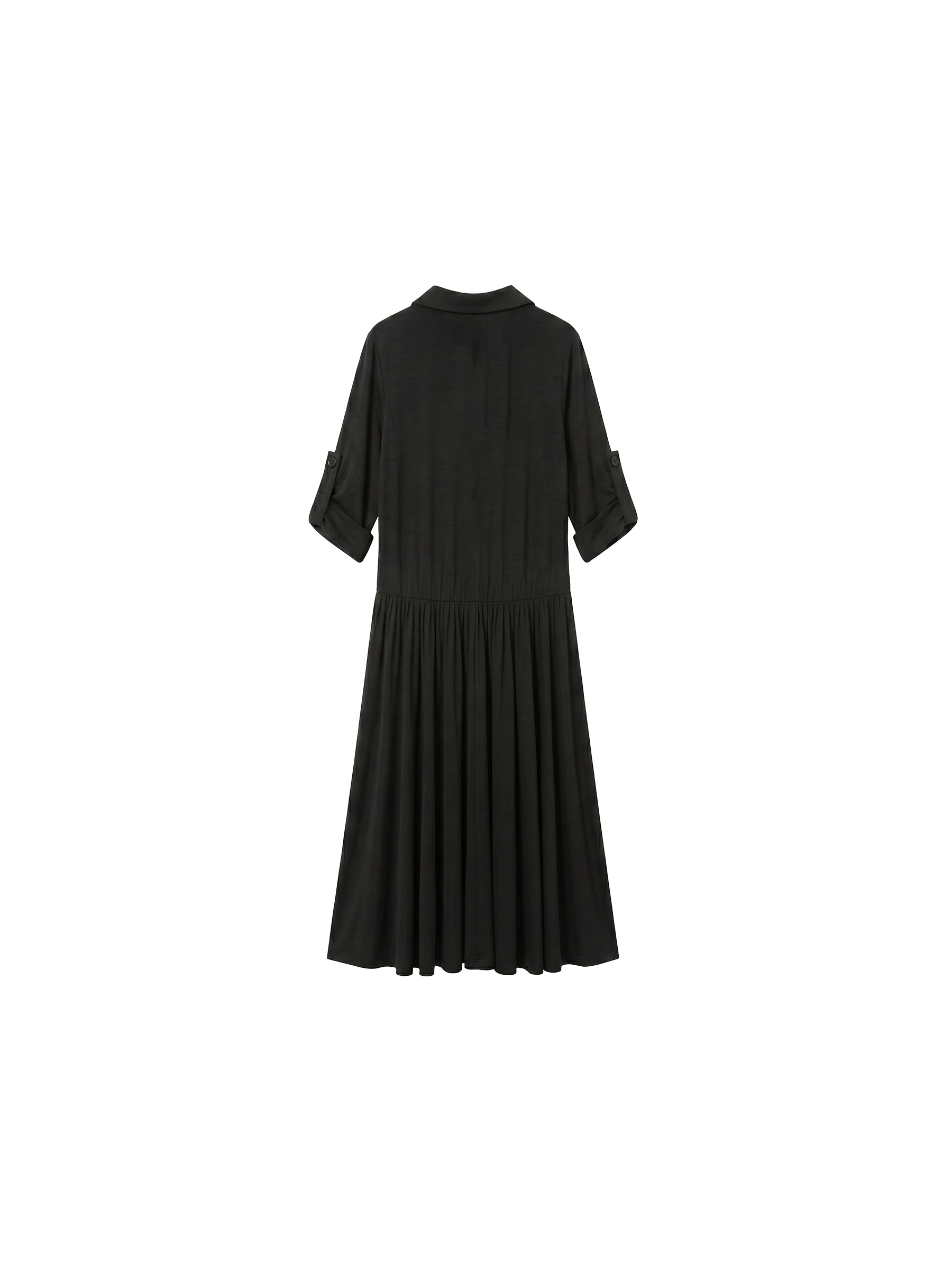 CUBIC Lace-Up Drop-Waist Midi Dress-8