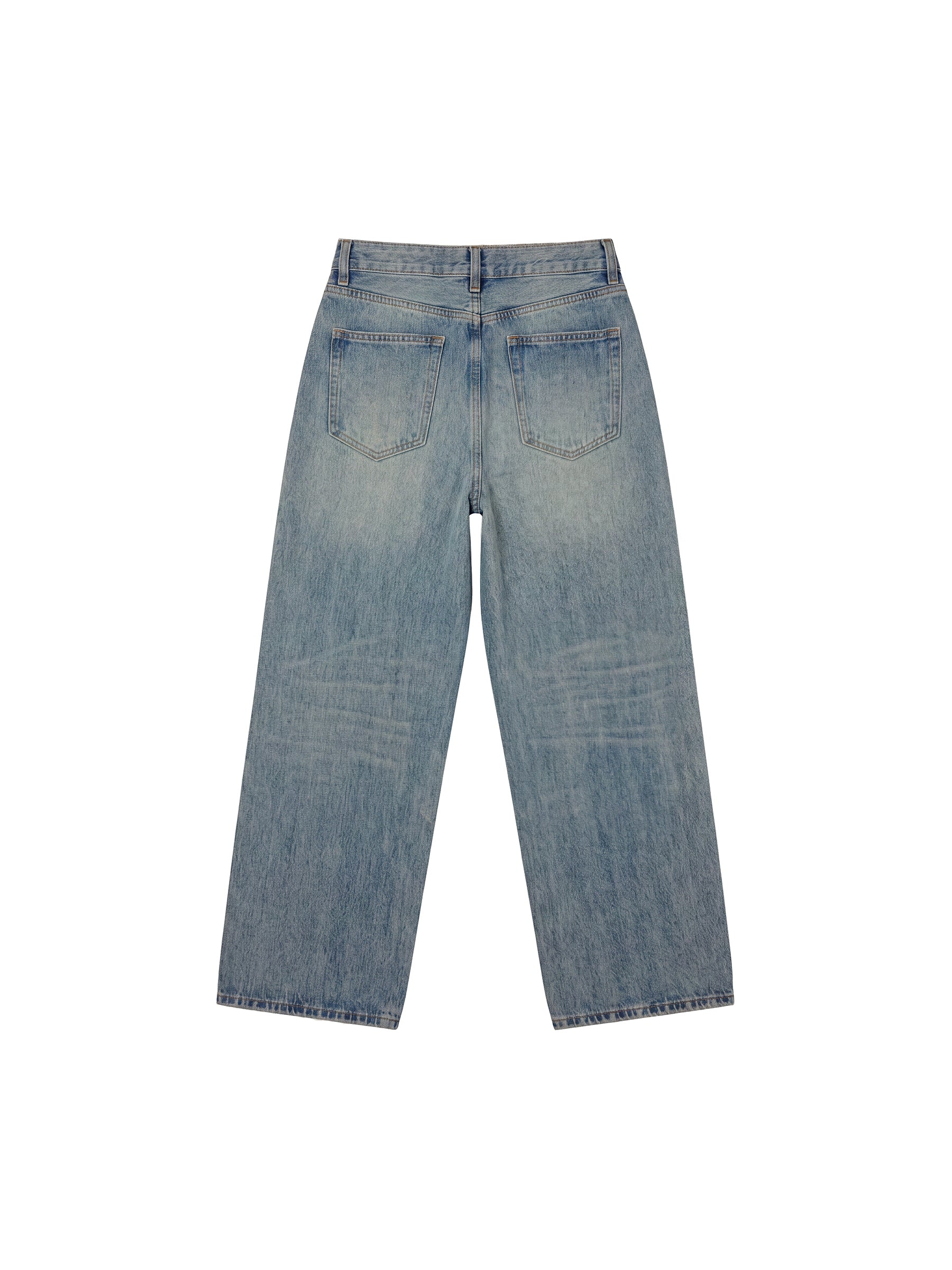 CUBIC Textured Wide Leg Jeans-8