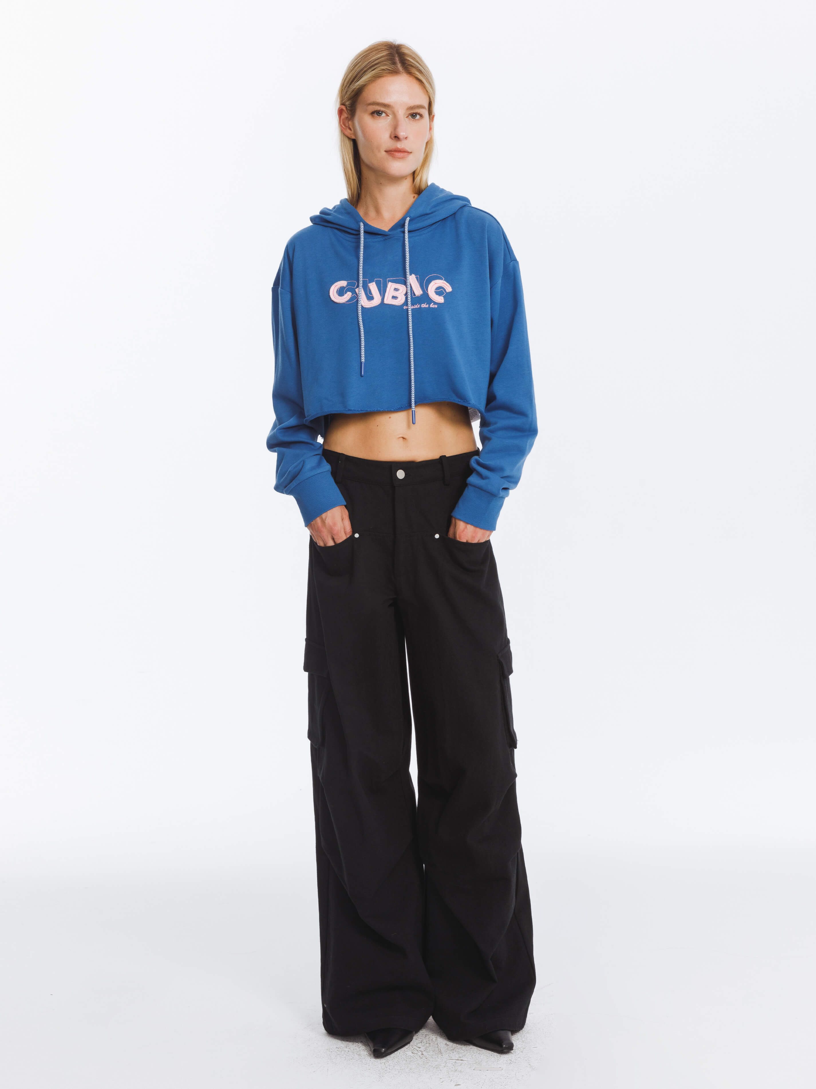 Pure Cotton Twill Cargo Trousers-4