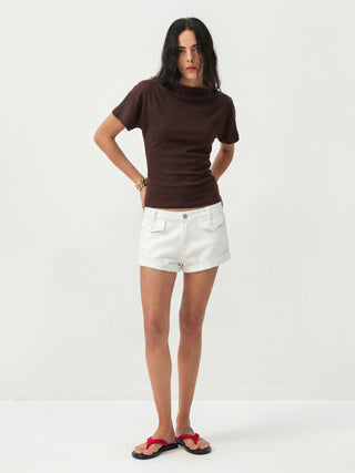 CUBIC Cotton-Blend Rolled-Cuff Utility Shorts