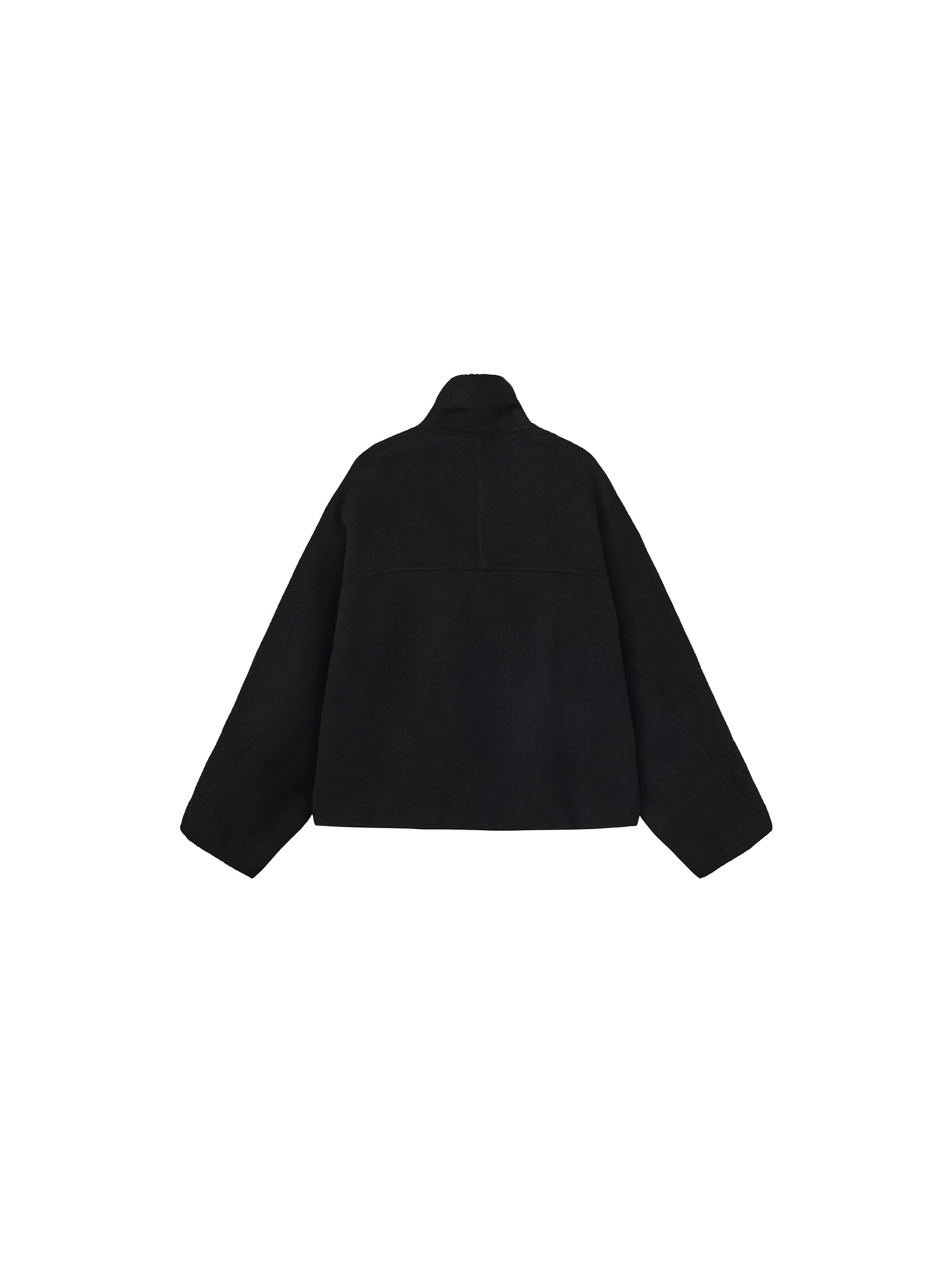 100% Wool Casual Stand-Collar Cropped Jacket-8