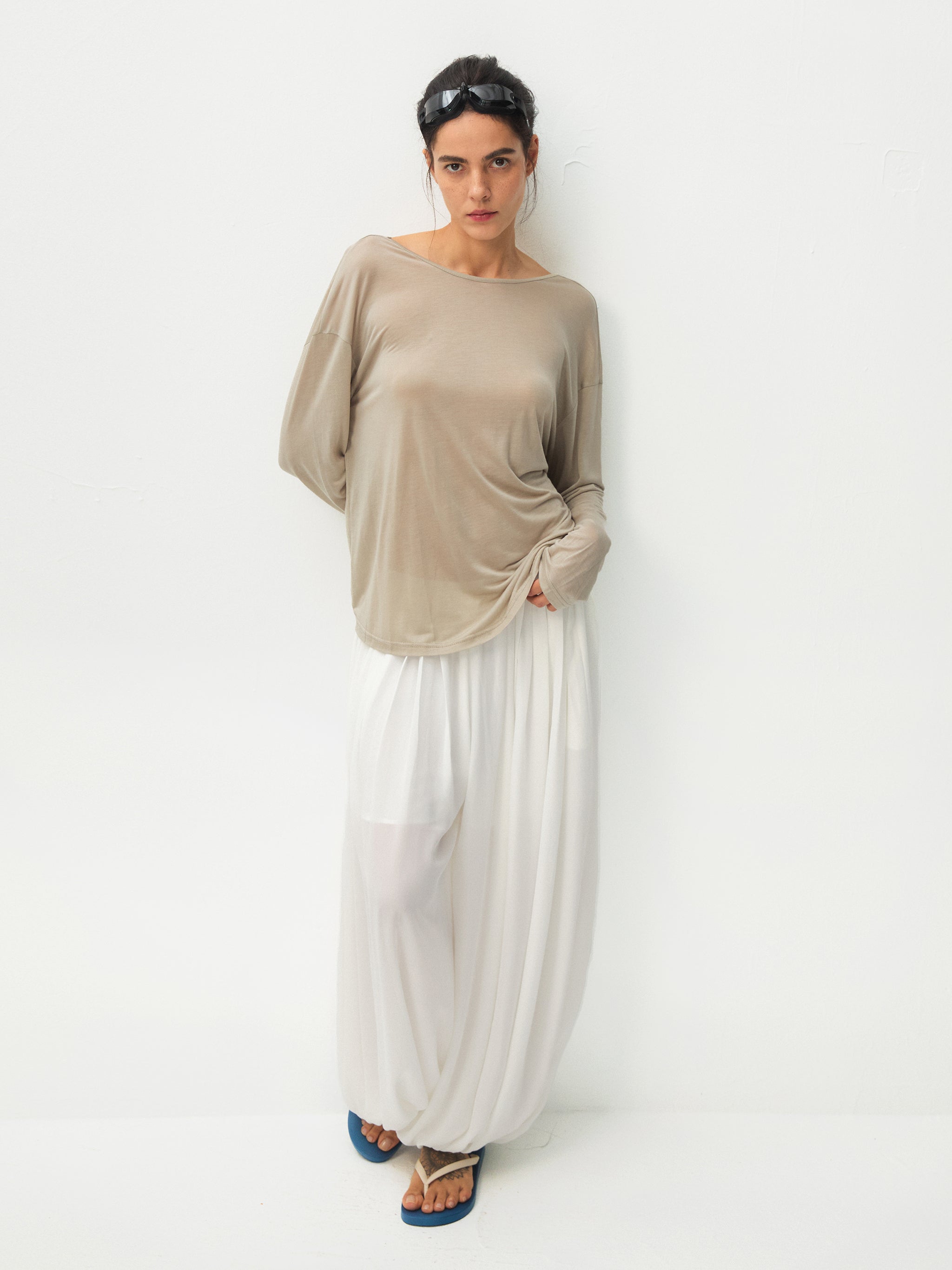 CUBIC Lyocell Sheer Open-Back Top-8