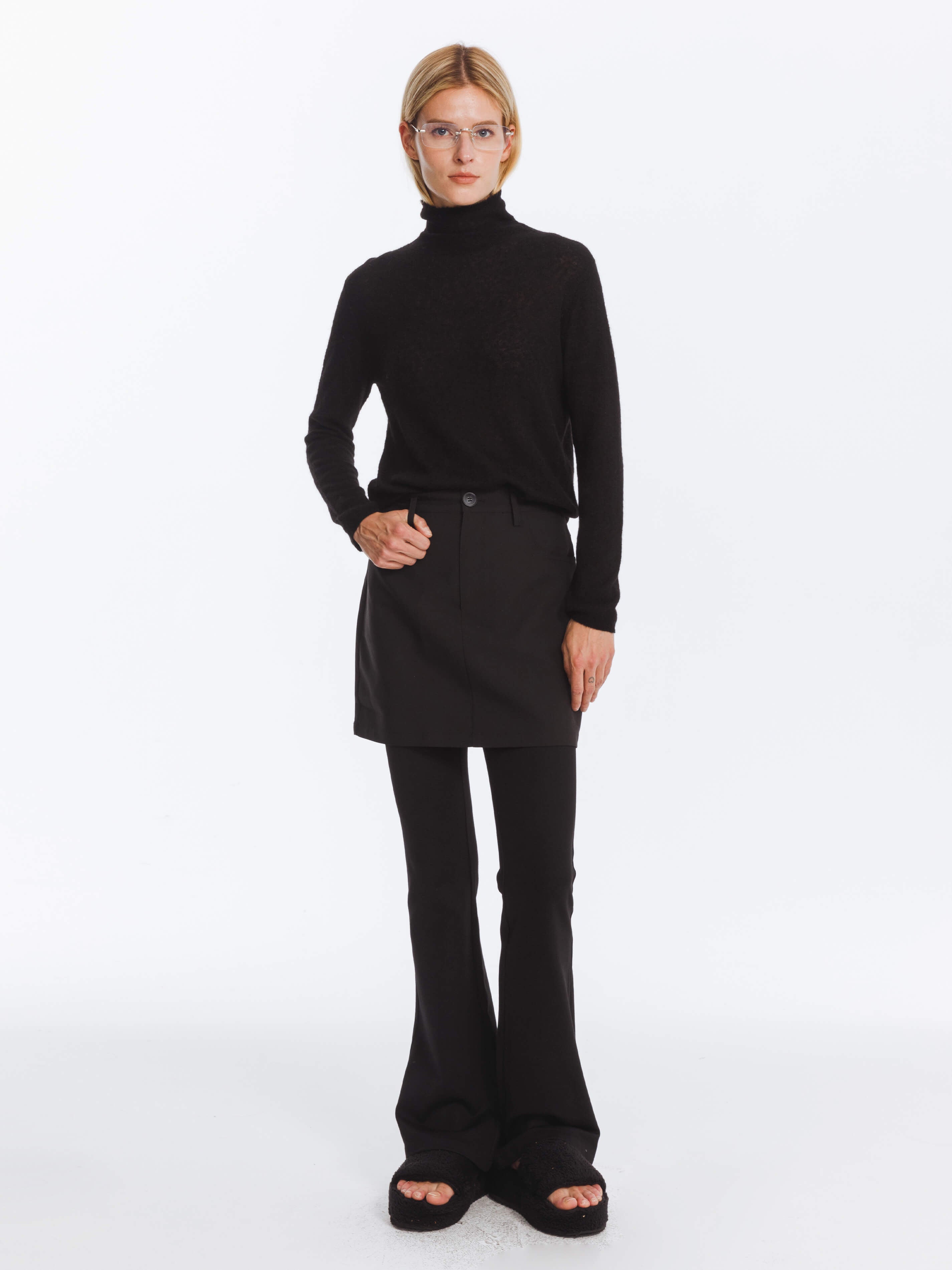 Thin Wool Long Sleeves Top-9