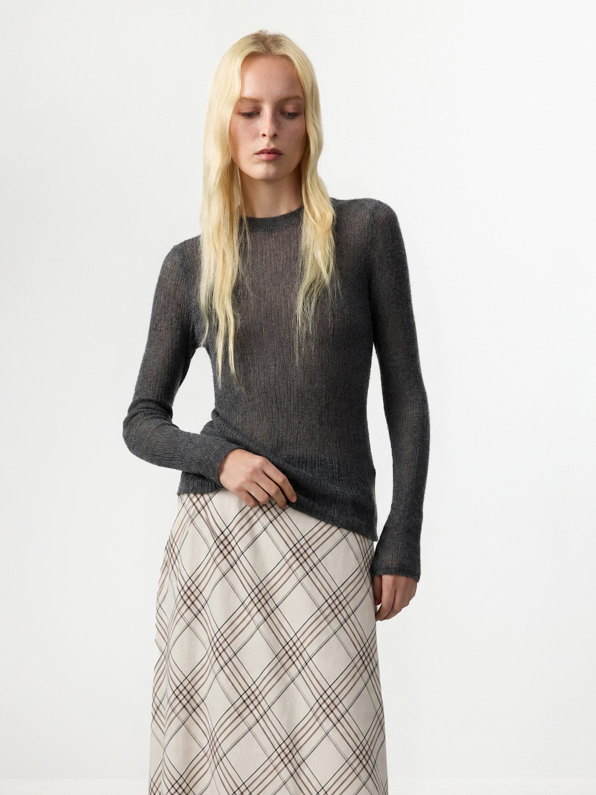 CUBIC Alpaca Blend Crew Neck Sweater-8