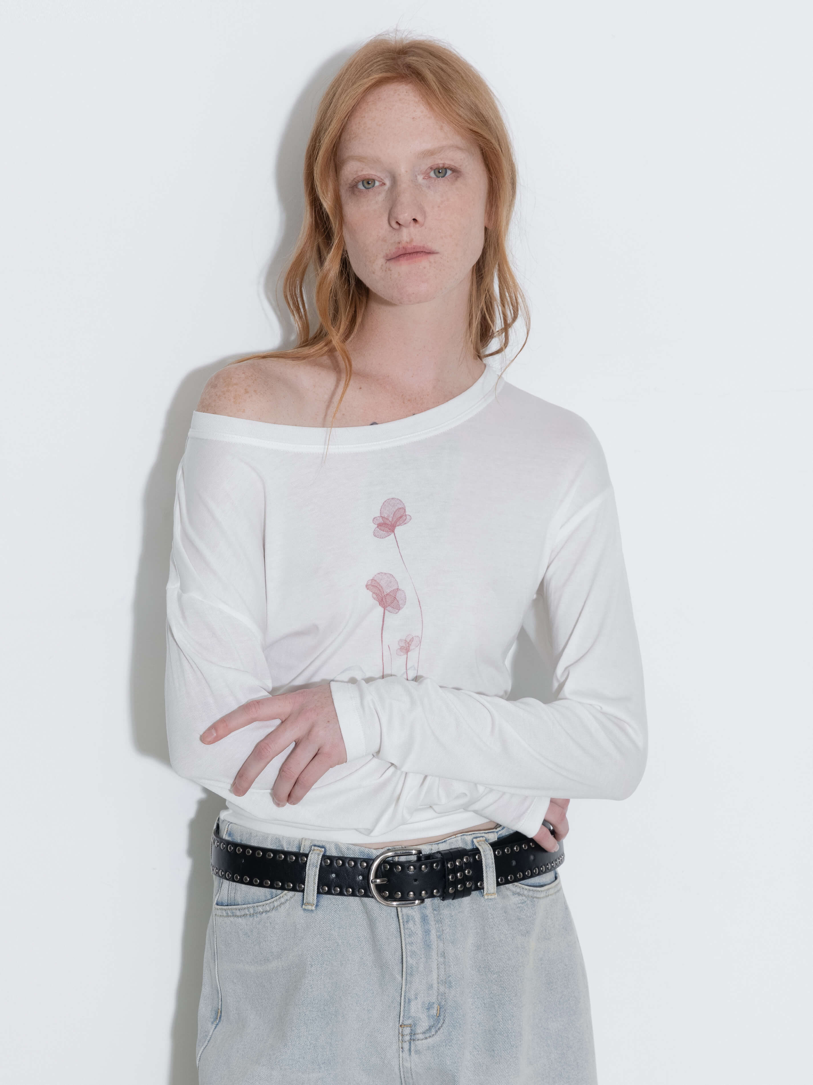 Printed Tencel Long Sleeve Top-10