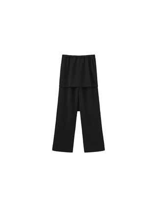 Casual Drawstring Waist Straight Pants