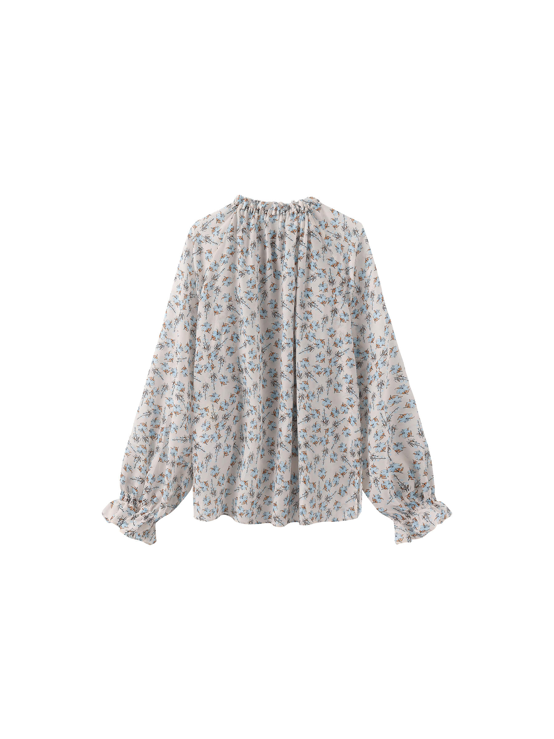 V-Neck Flowy Floral Blouse-9
