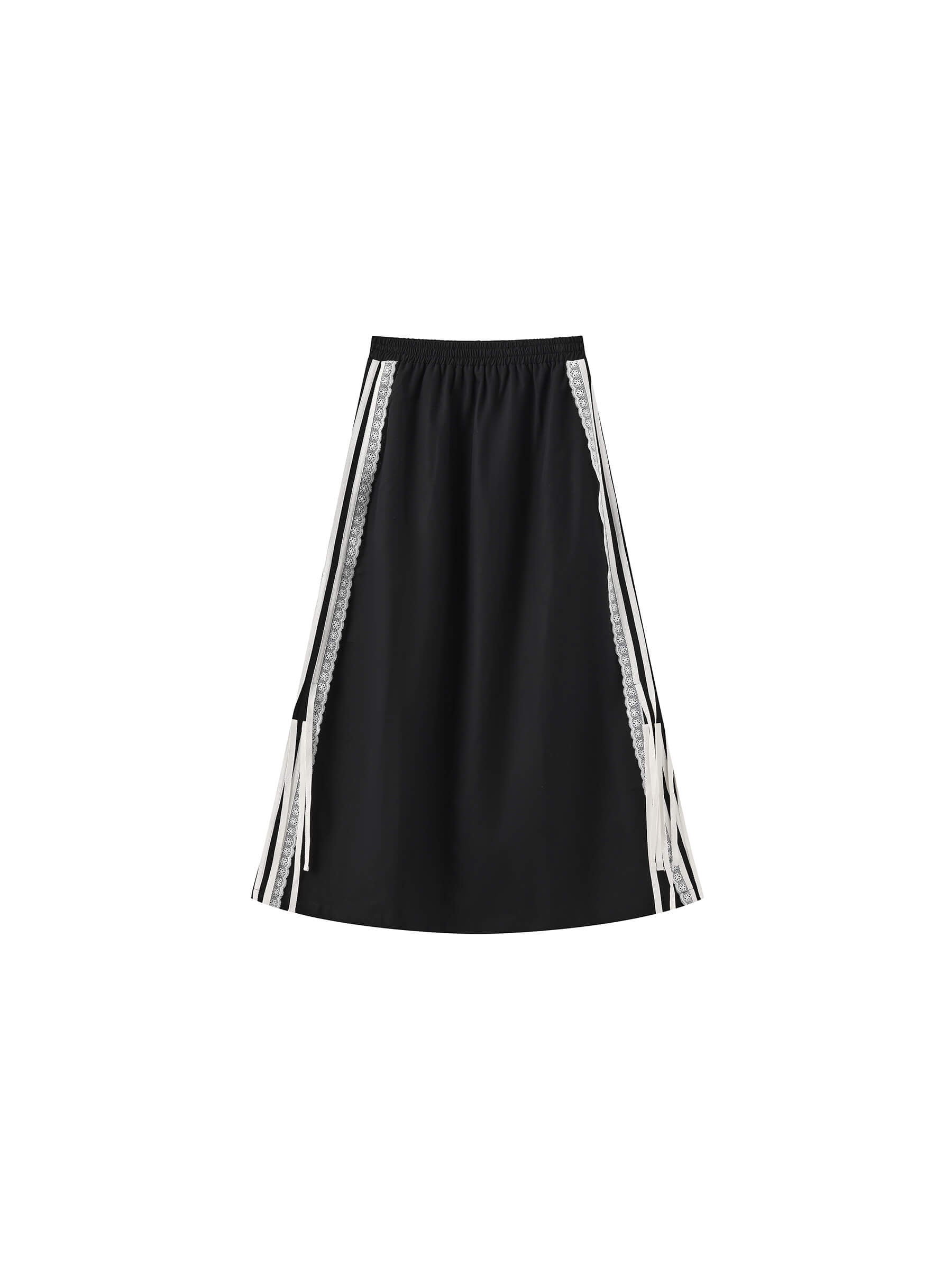 Cotton Skirt with Lace Trim-9