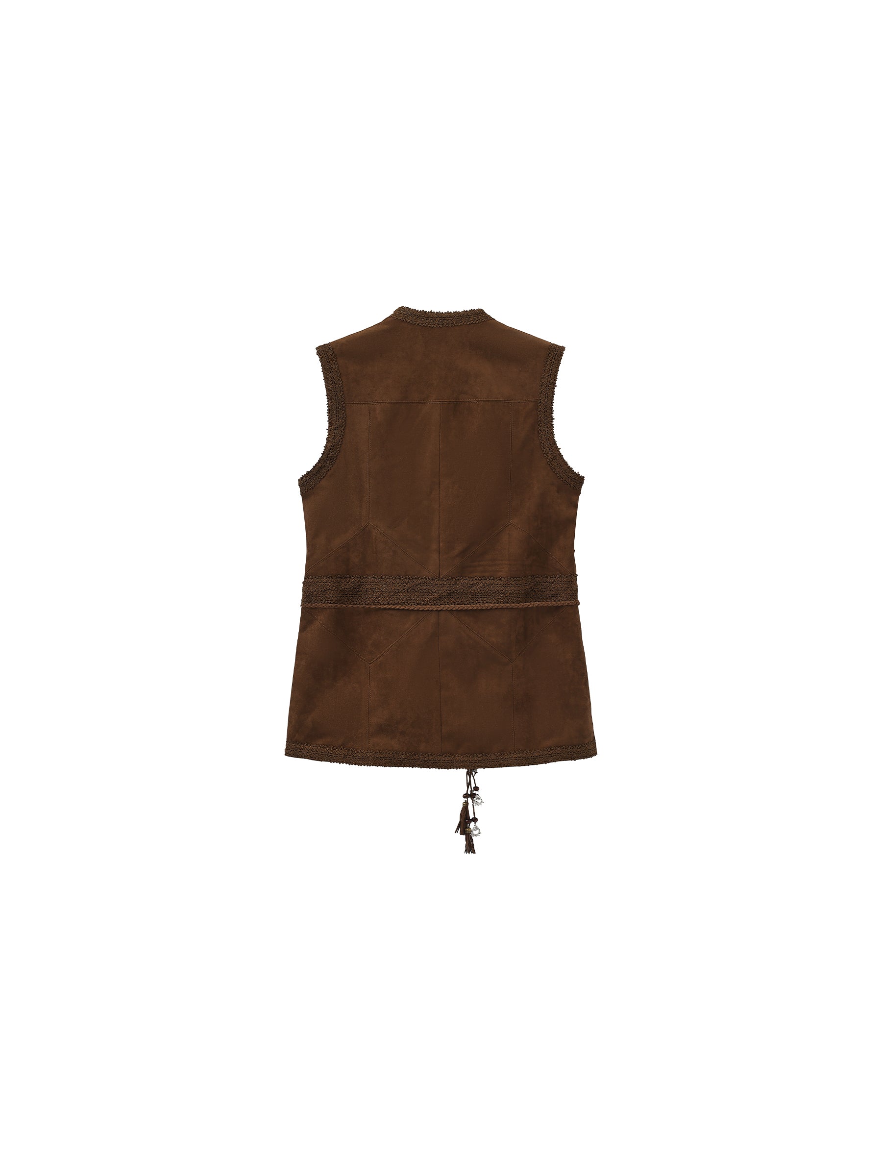 Faux Suede Panelled Vest Top-8