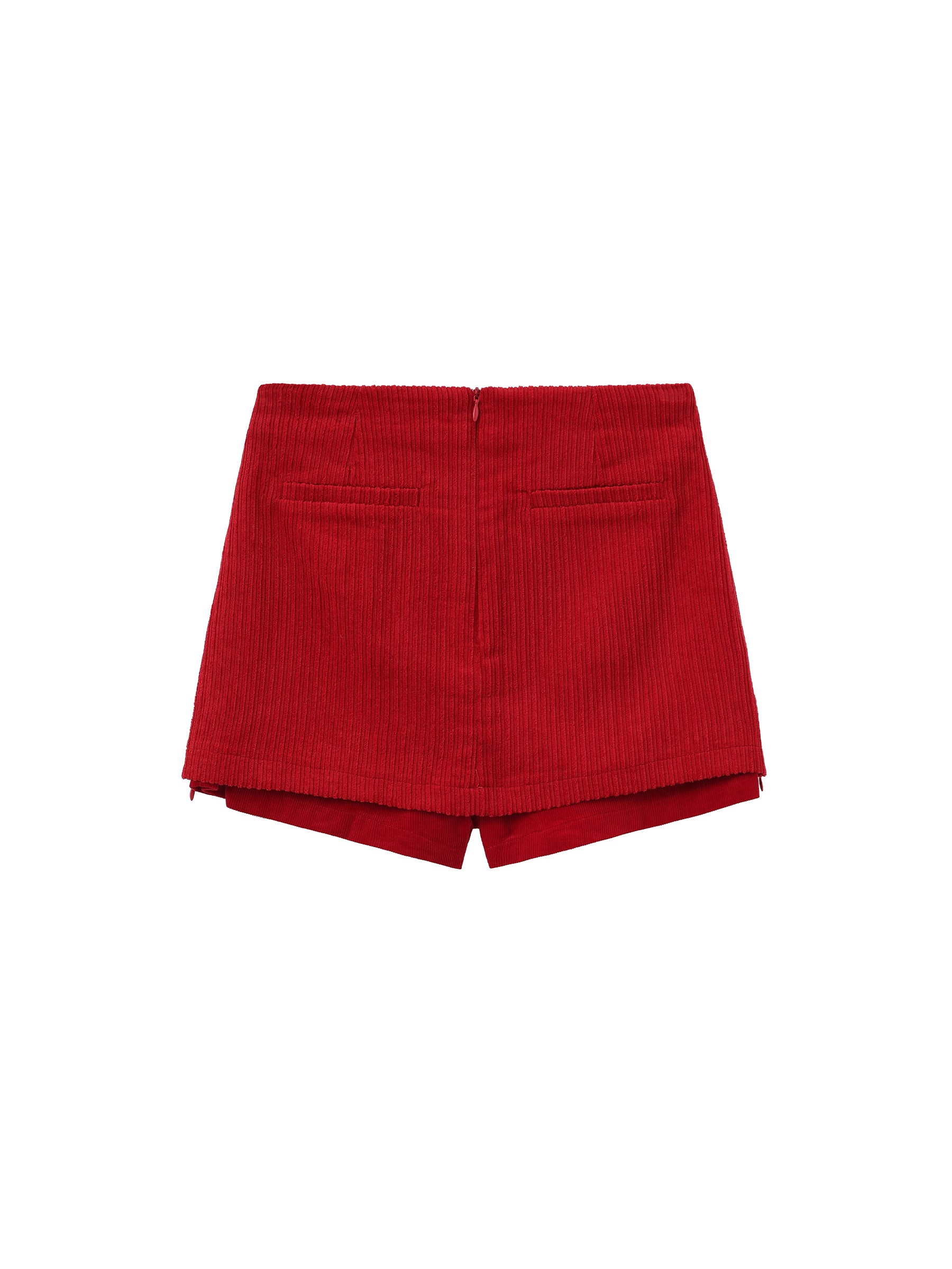Y2K Corduroy Side-Zip Skort-8