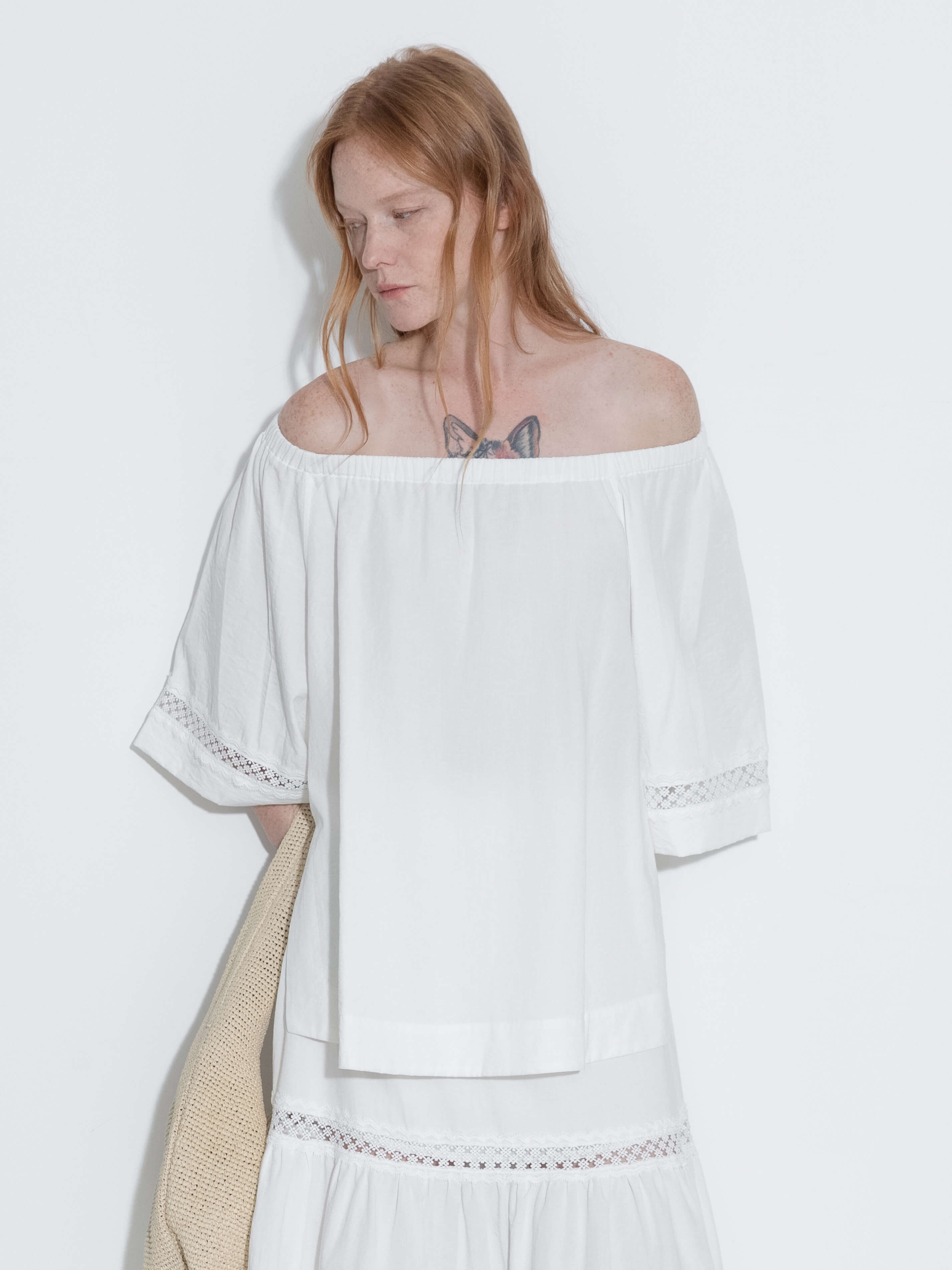 Off-Shoulder Short Sleeve Top-9