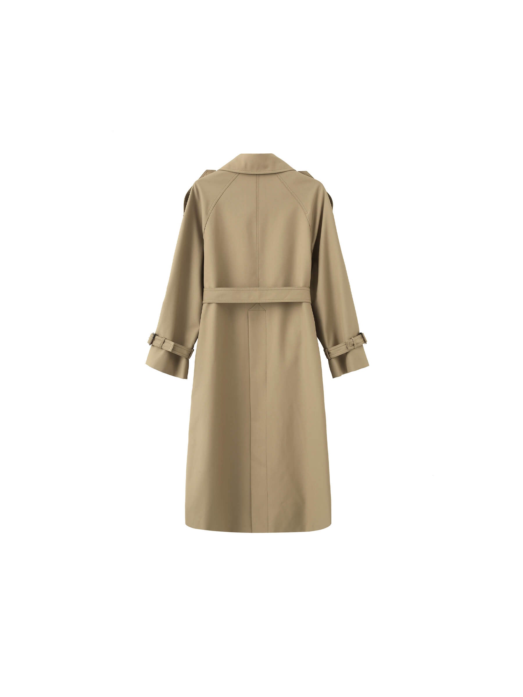 Classic Belted Double Breasted Trench Coat-9