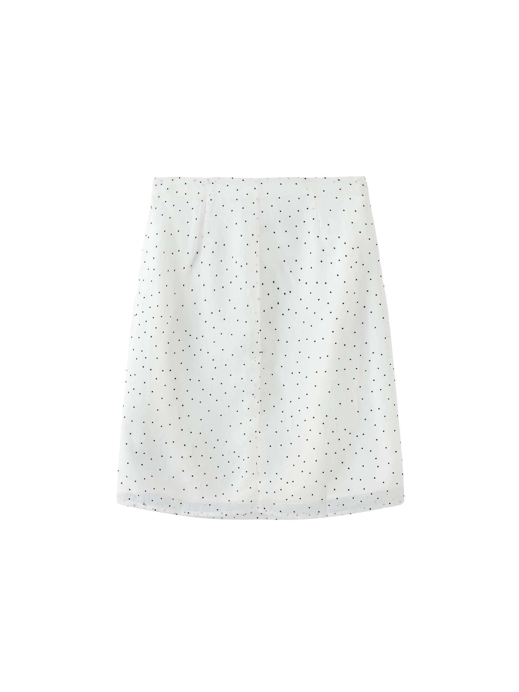 Double Layered Polka Dot Mesh Skirt-9