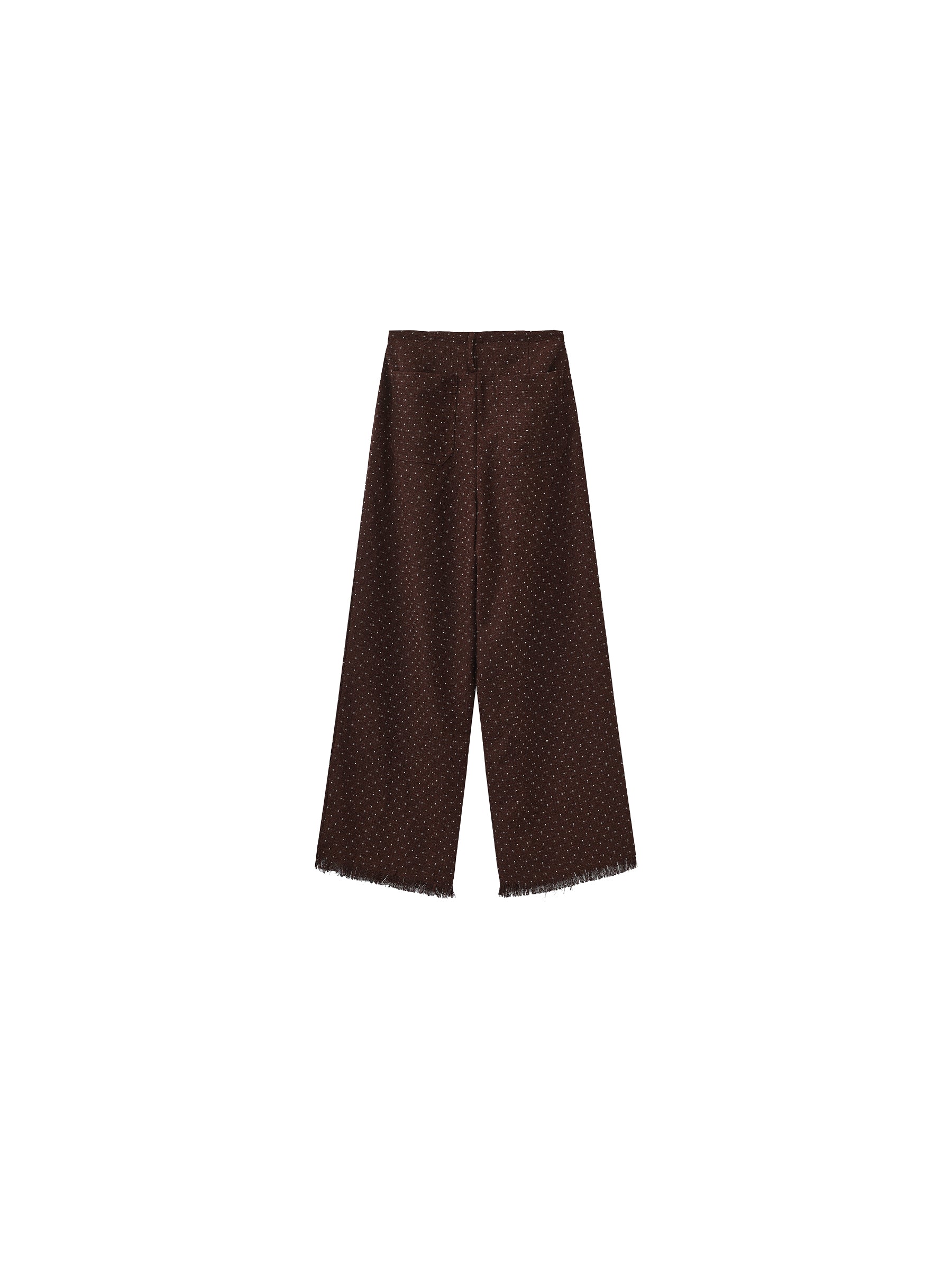 Polka Dot Fringe Wide-Leg Trousers-8