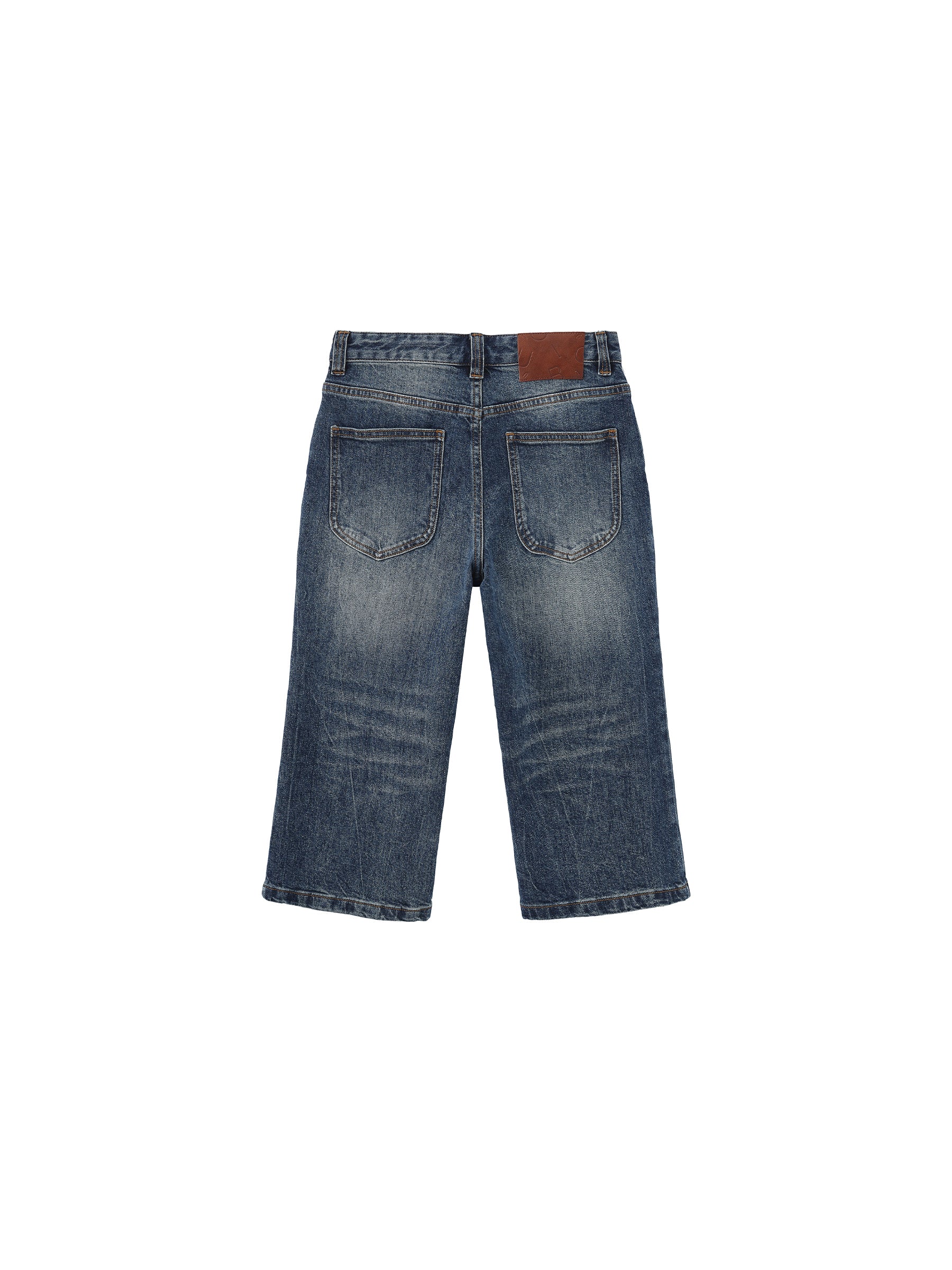 CUBIC Washed Denim Knee-Length Shorts-8
