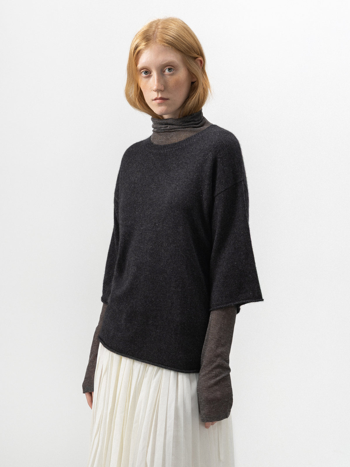 CUBIC Relaxed Striped Fluffy Knit Top-8