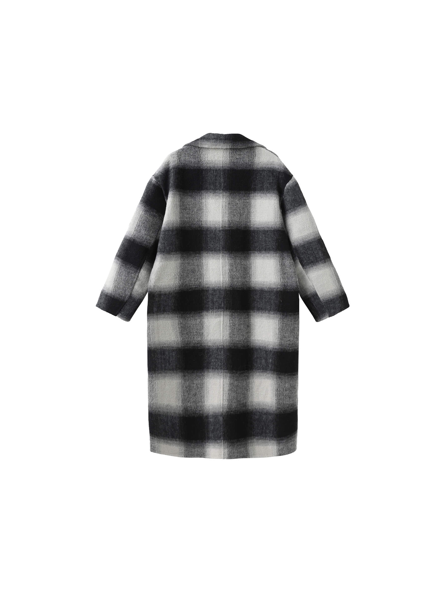 Classic Check Long Wool Coat-8