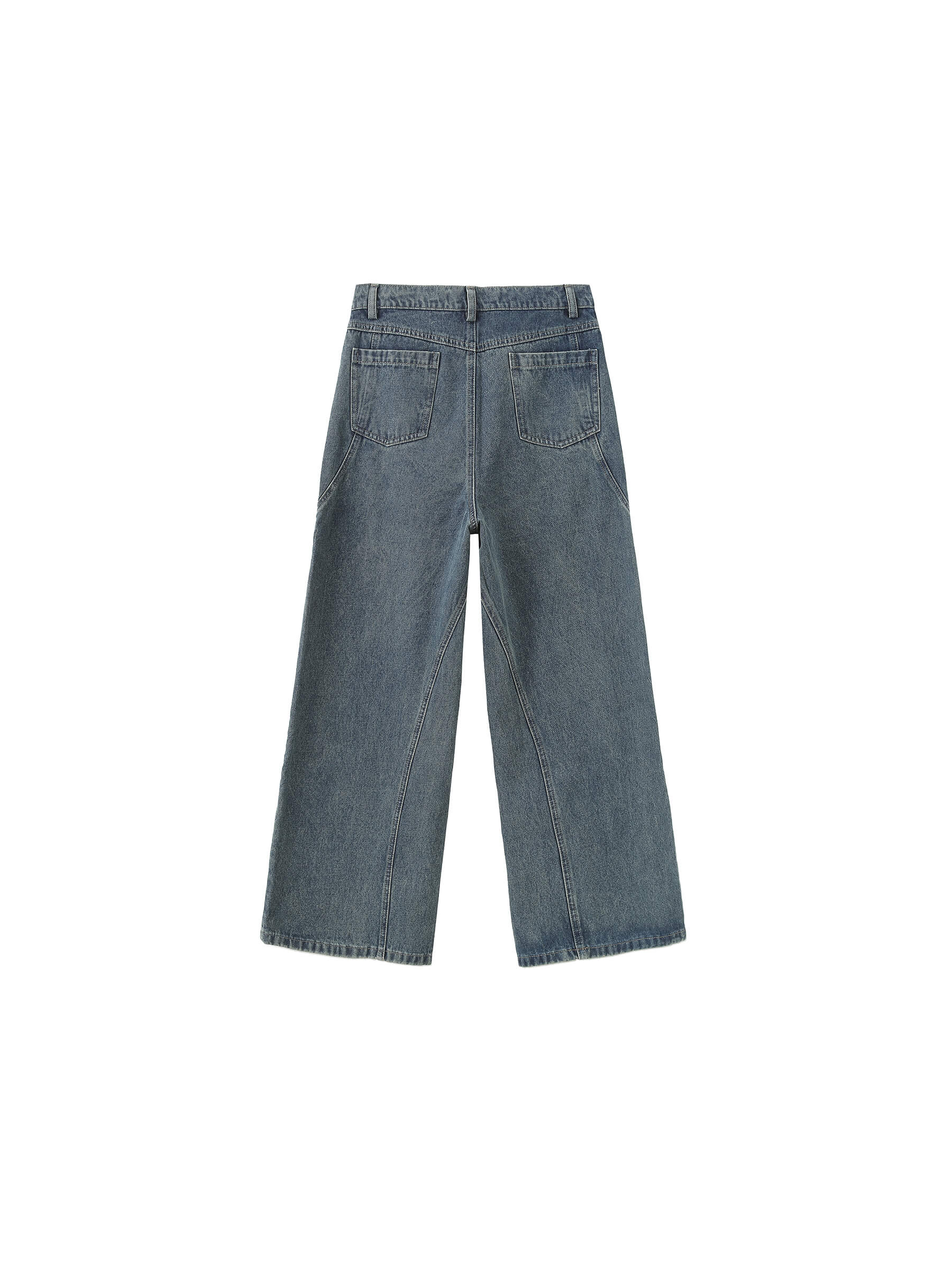 Cutaway Loose Straight Jeans-10