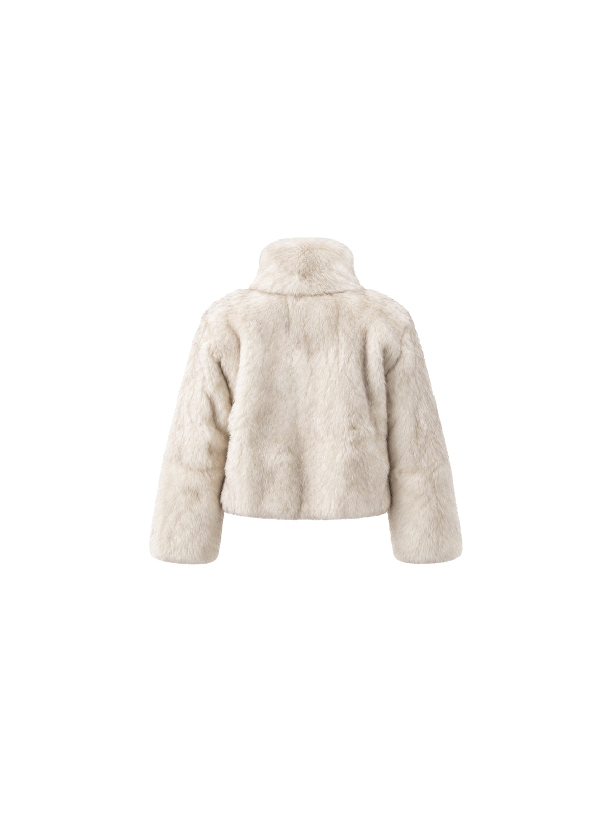 CUBIC Stand-Collar Rabbit-Fur Jacket-8