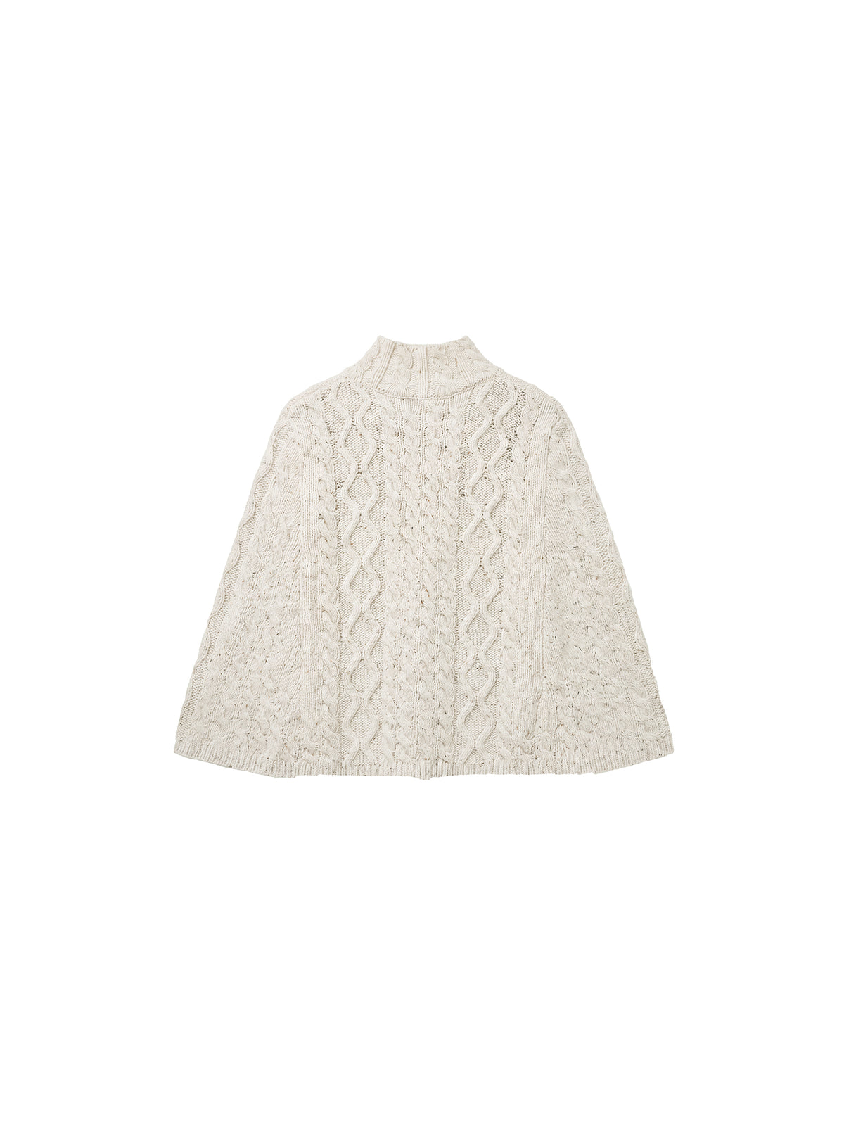 CUBIC Cable-Knit Button-Up Cape-8