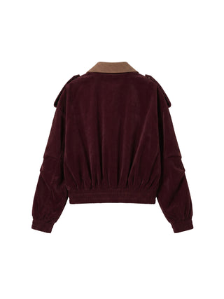 CUBIC Burgundy Harrington Jacket