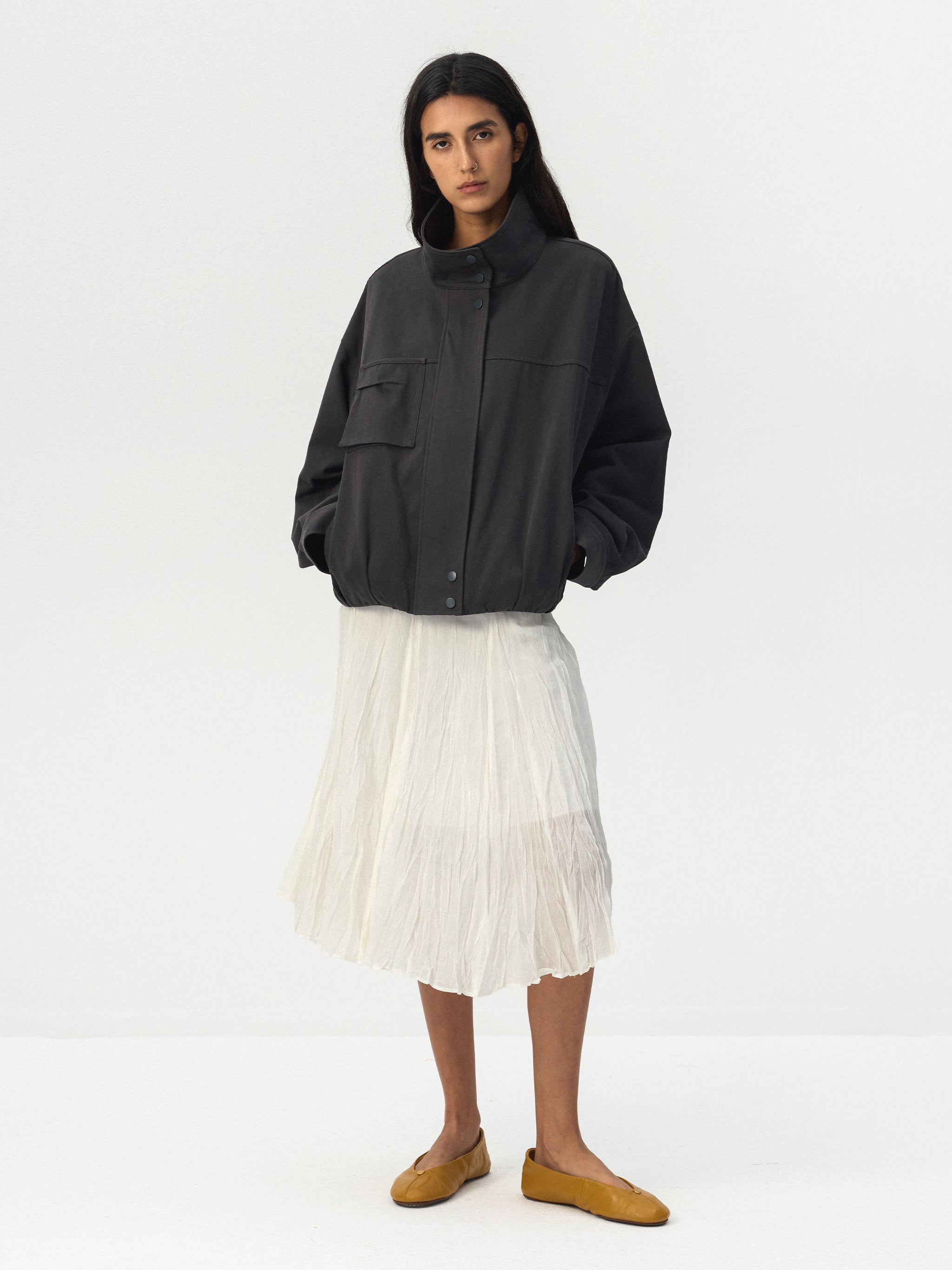 CUBIC Charcoal Cotton Utility Jacket-8