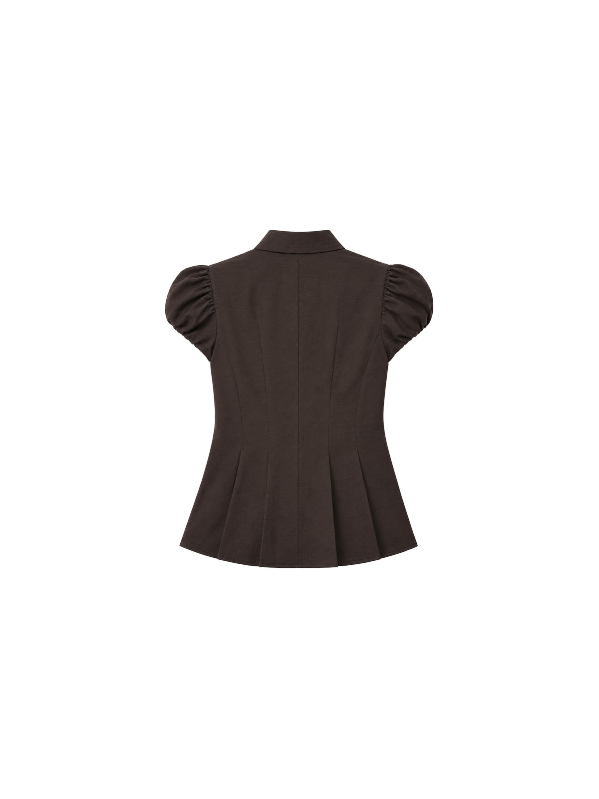 CUBIC Lyocell Blend Peplum Blouse-9