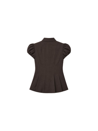 CUBIC Lyocell Blend Peplum Blouse