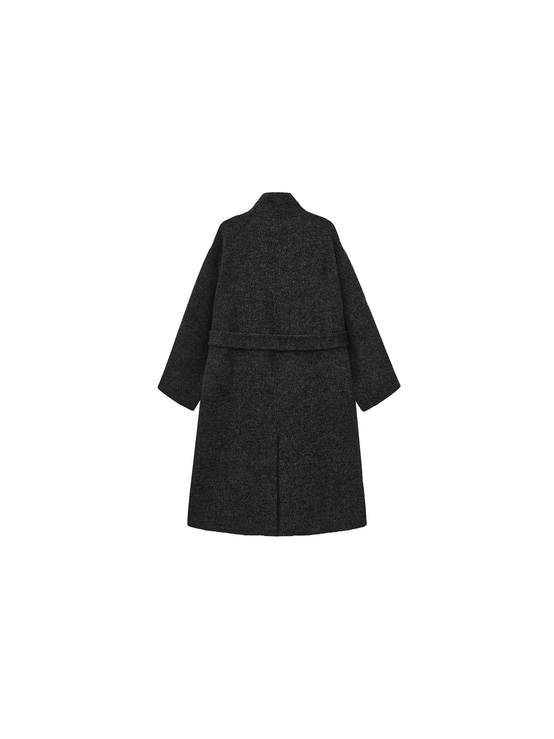 Classic Loose-Fit Stand Collar Wool-Blend Coat-8
