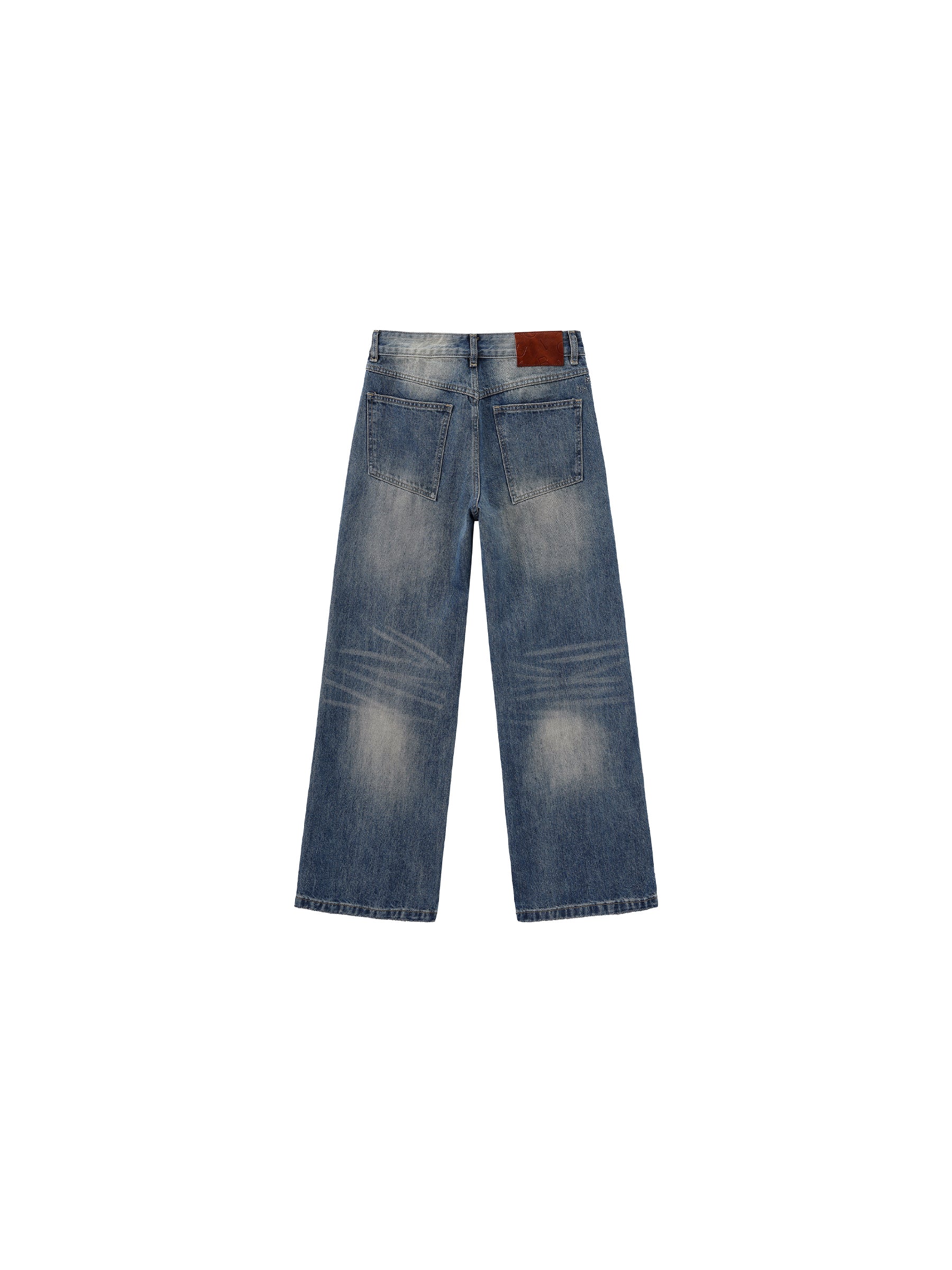 CUBIC Retro Washed Straight Leg Jeans-8