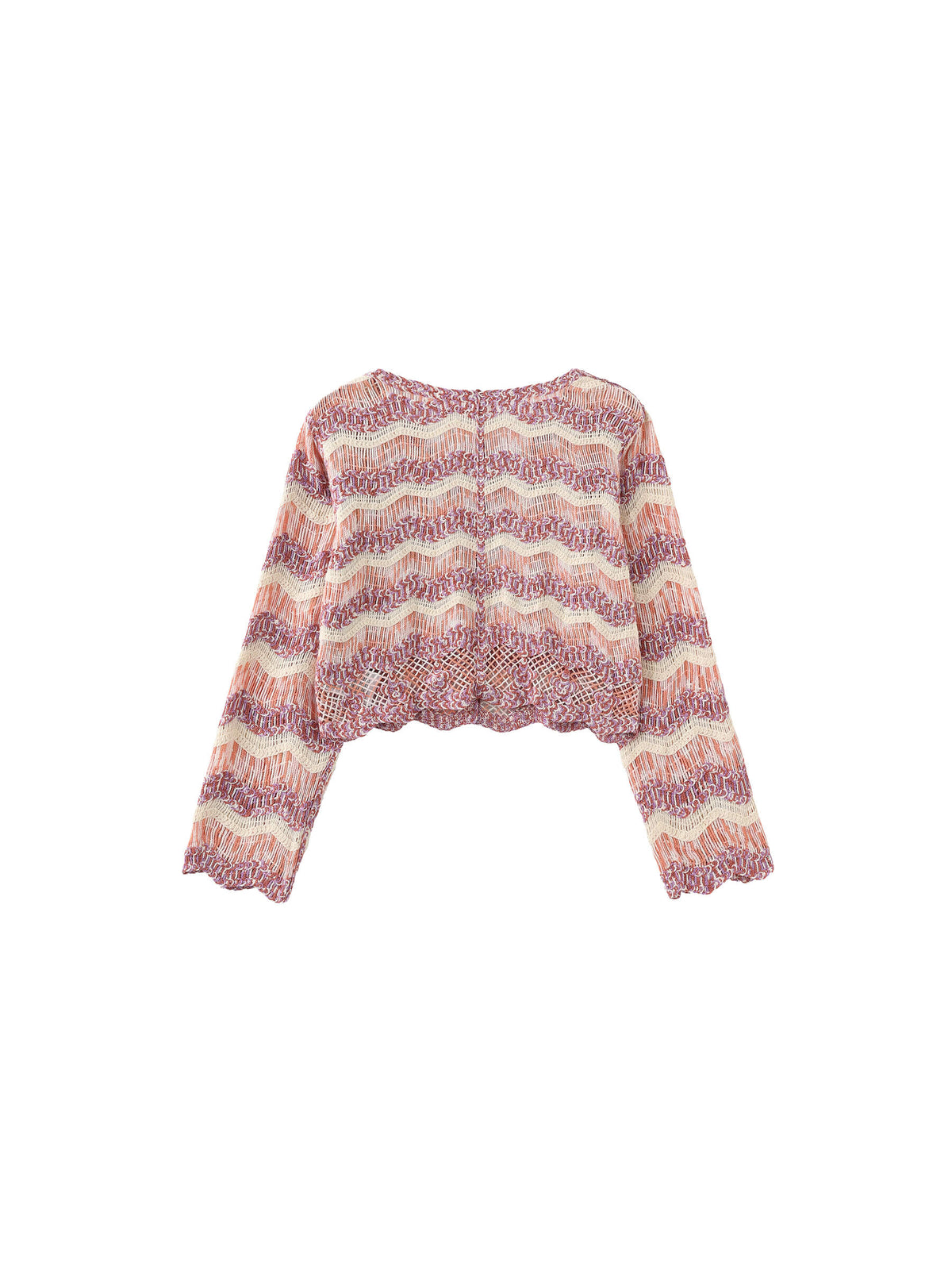 Hollow Jacquard Knitted Cardigan-8