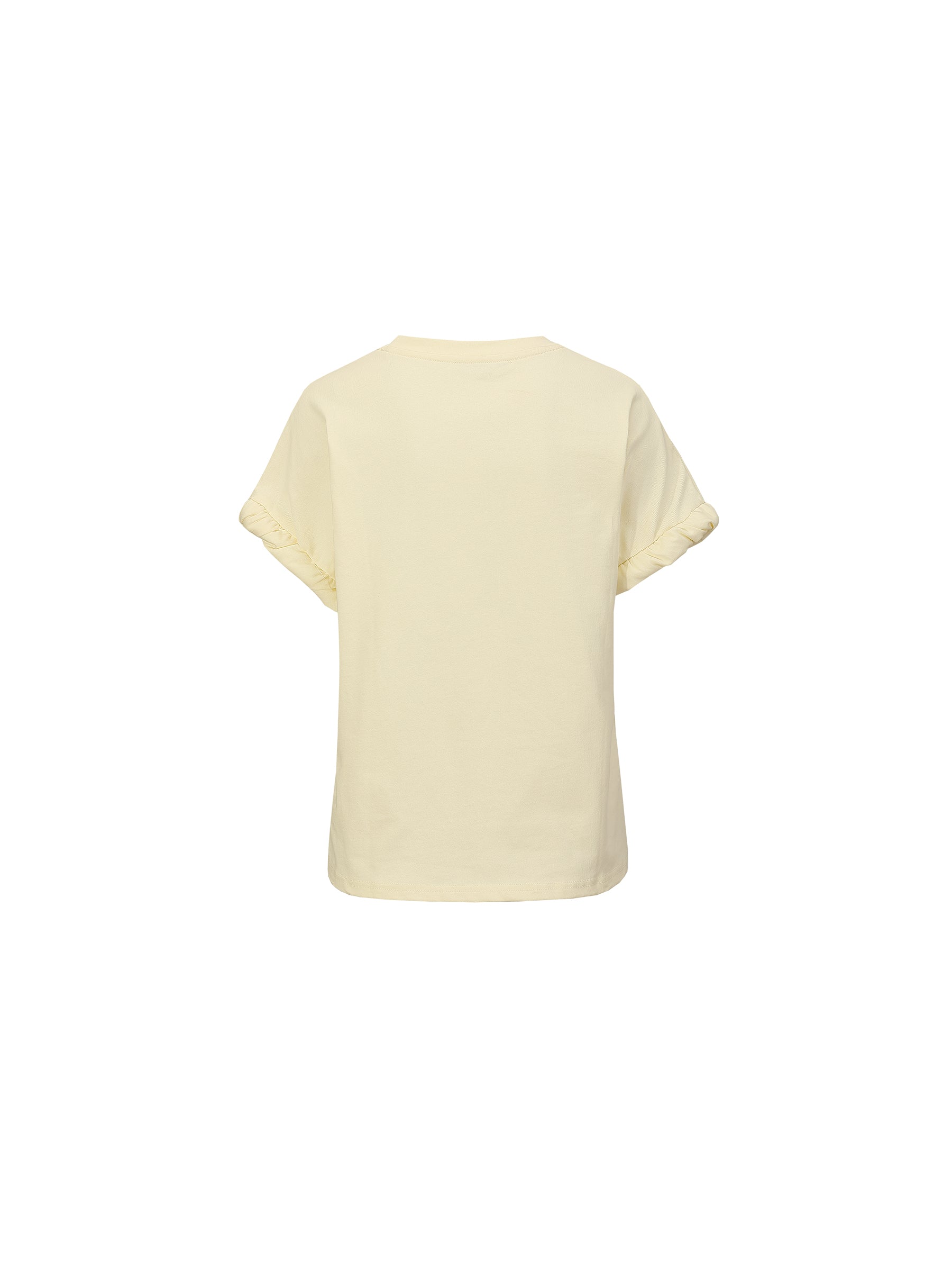 Round Neck White Casual T-shirt-8