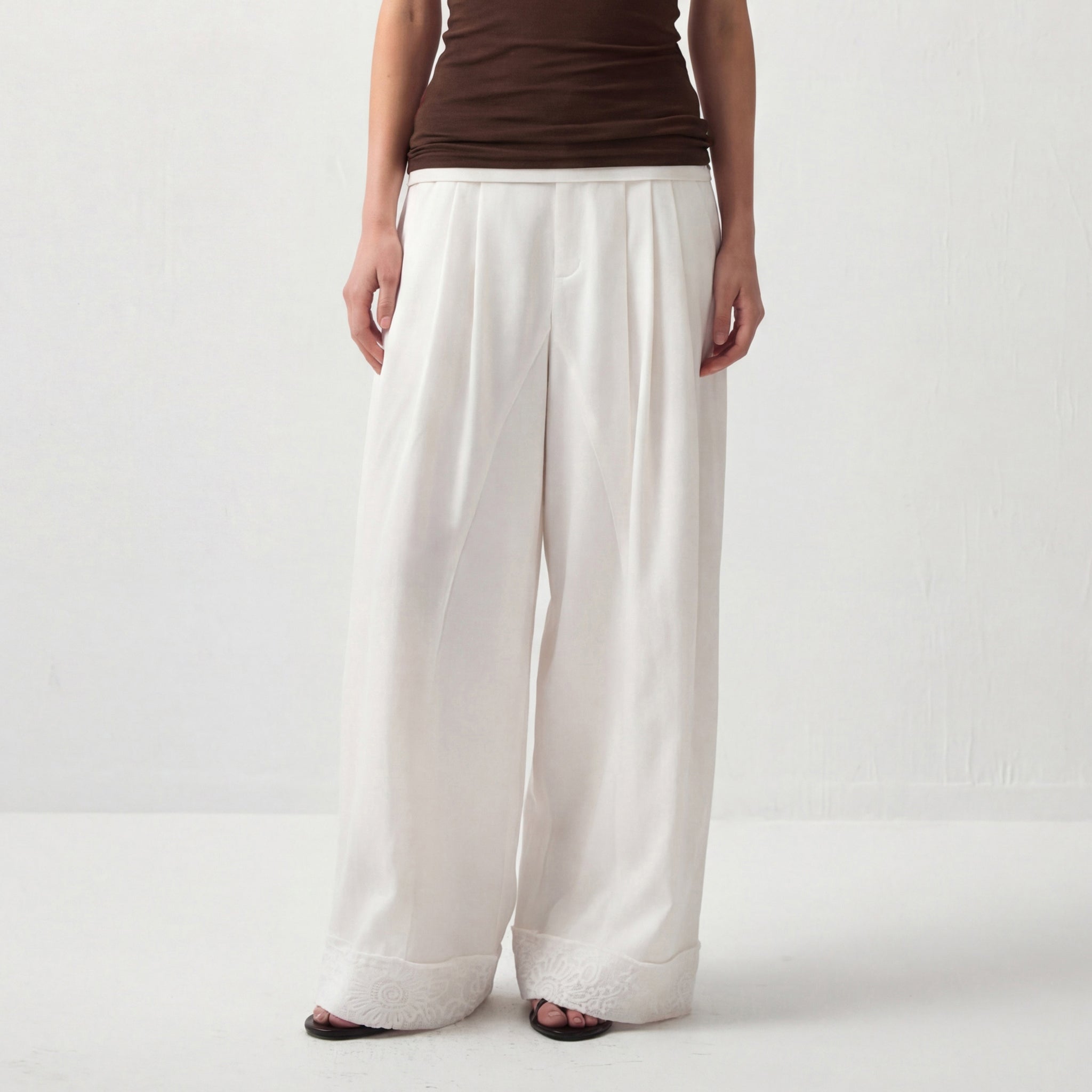 CUBIC Embroidery Casual Pants-4