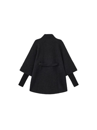 Minimal Wool-Blend Waist-Defined Coat