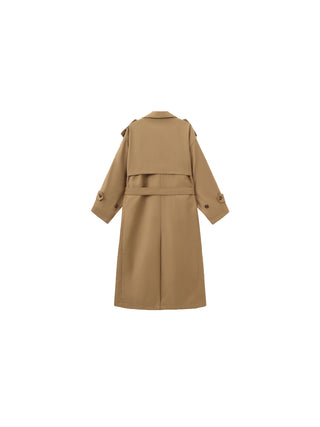 Classic British-Style Double-Breasted Trench Coat