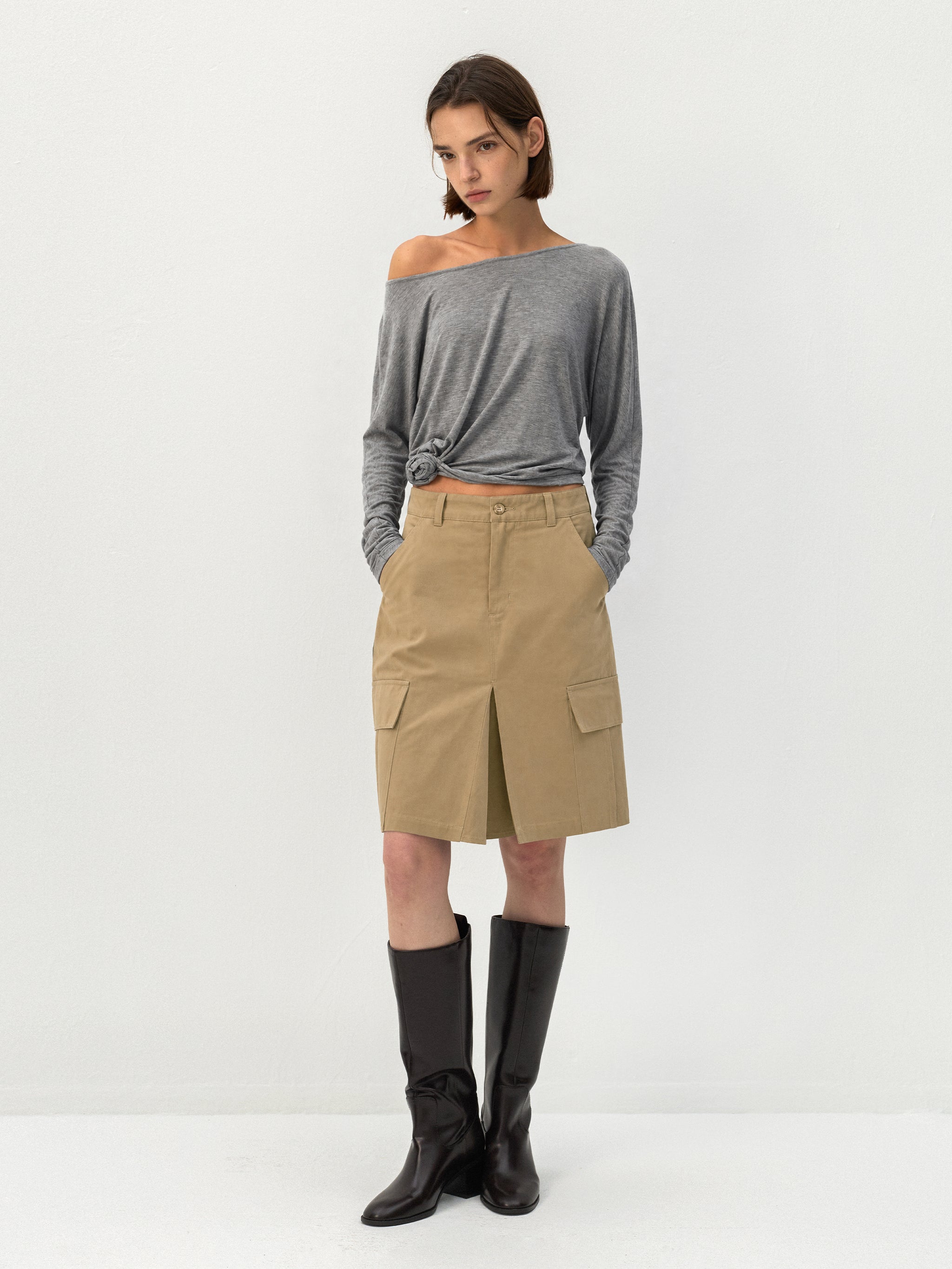 CUBIC Cargo Pleated Skirt-8