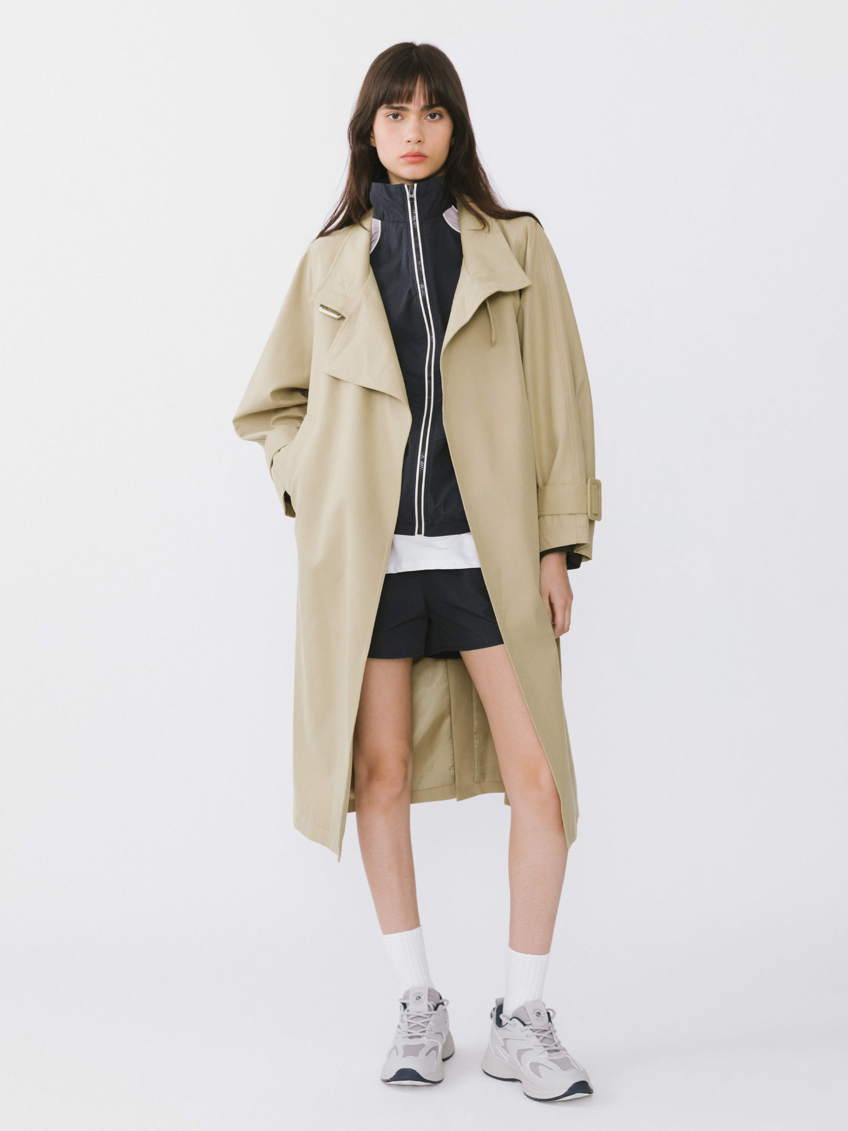 Overlay Mid-Length Trench Coat-10