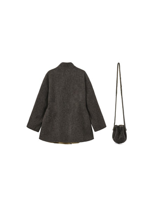 Wool-Blend Mid-Length Coat