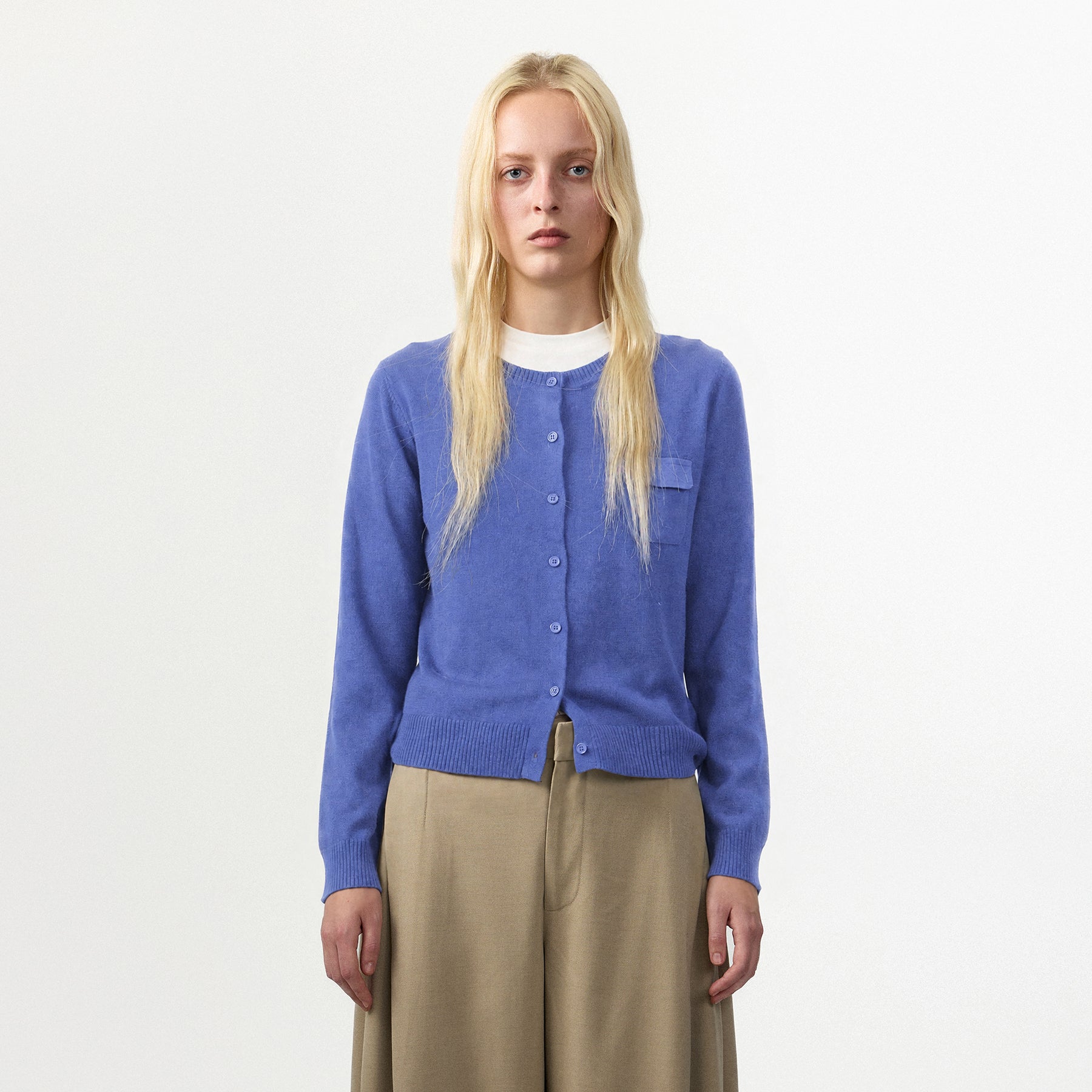 CUBIC Classic Crew‑Neck Knit Cardigan-9